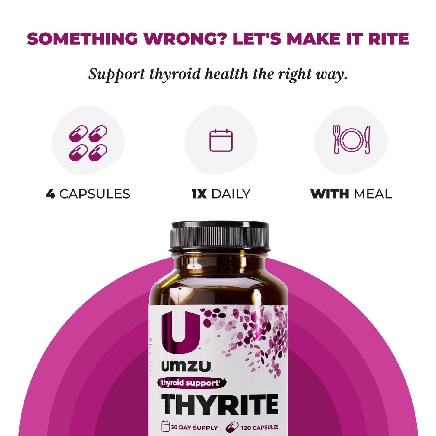 UMZU Thyrite Thyroid Support Supplement Capsule 120 Count