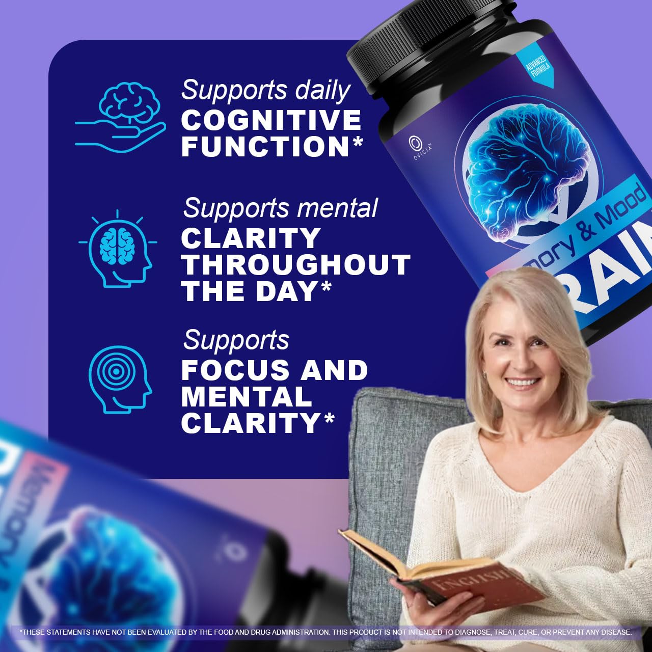 OVICIA Memory and Mood Brain Capsules 180 Capsules