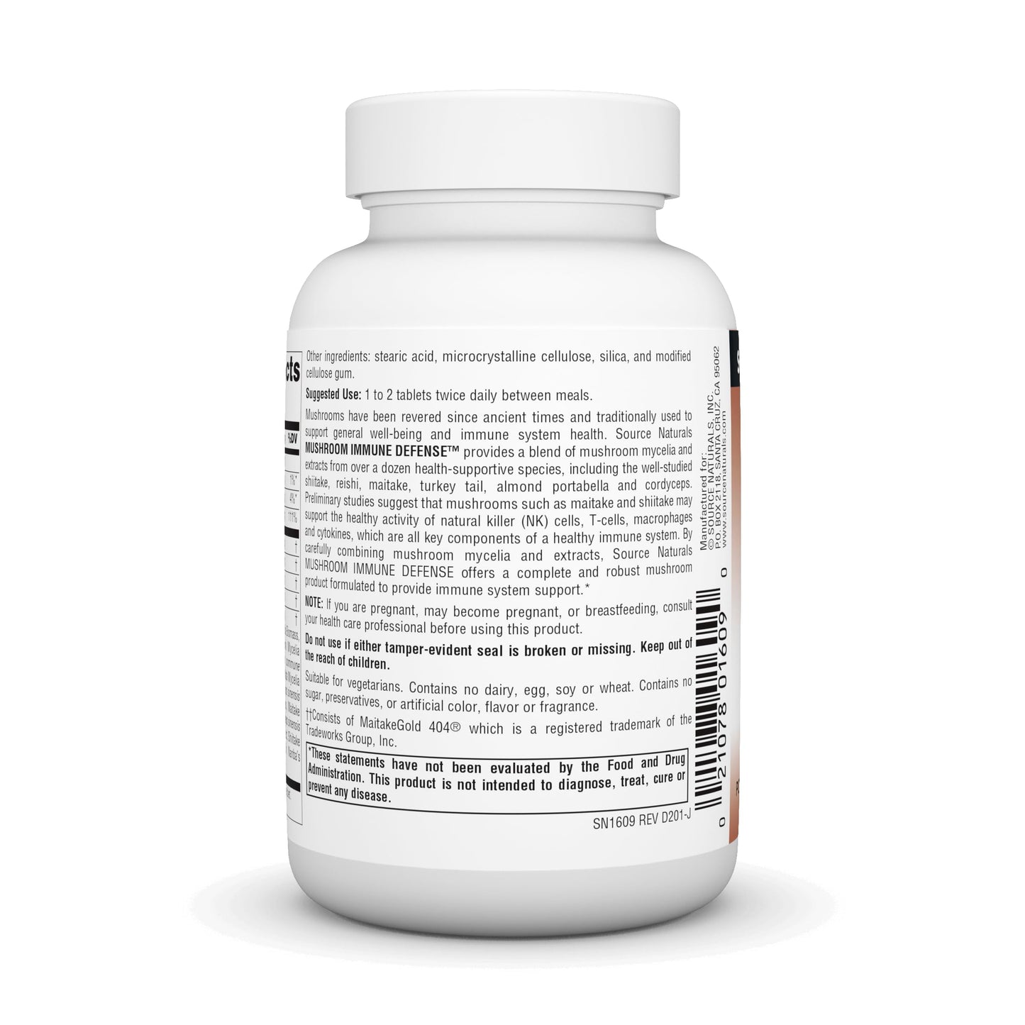 Source Naturals Mushroom Immune Defense Tablet 60 Tablets