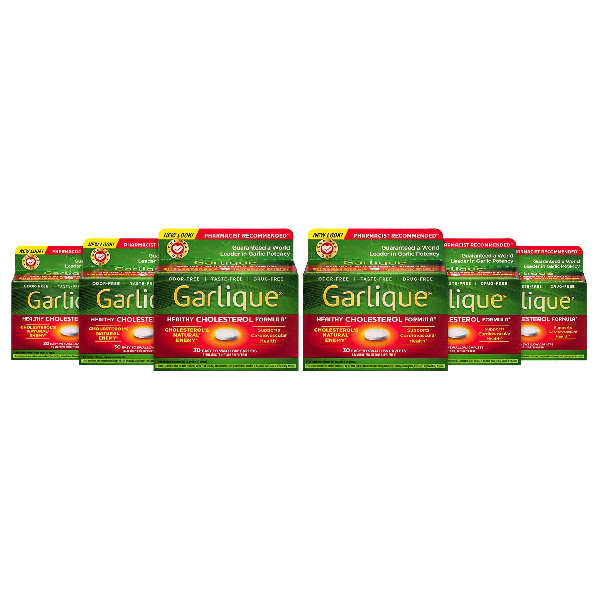 Garlique Healthy Cholesterol Formula with 5000 mcg of Allicin Caplets, 60 Count