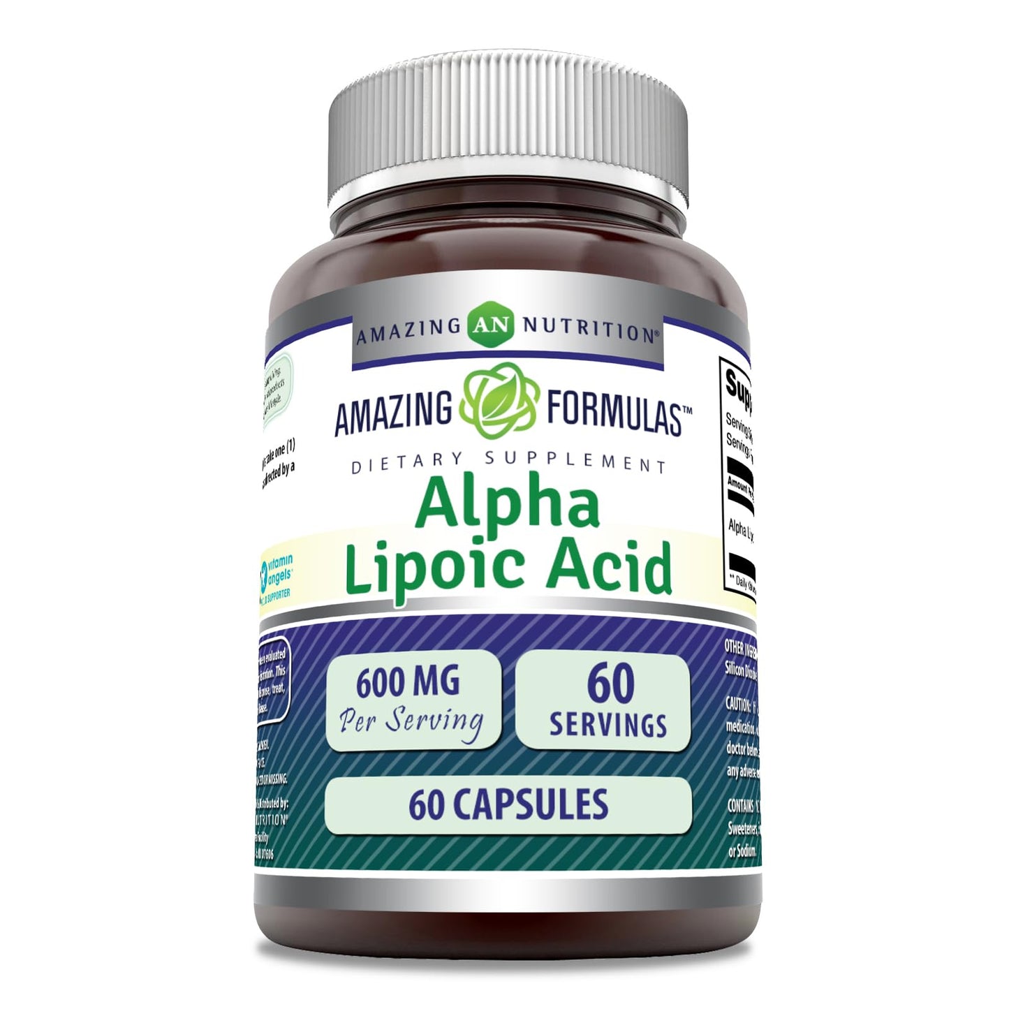 Amazing Nutrition Alpha Lipoic Acid 600 Mg Per Serving Capsule, 60 Count