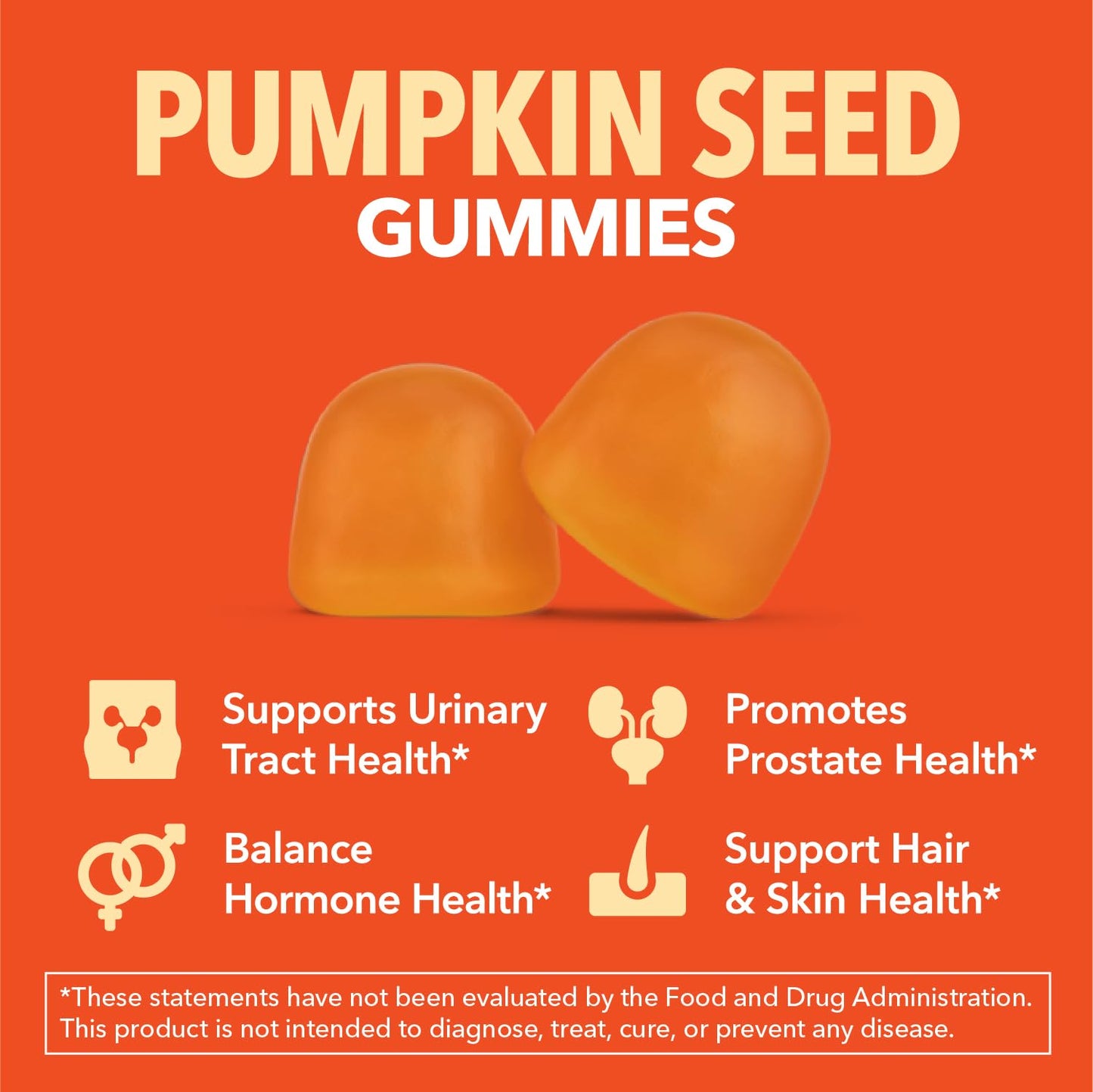HAVASU NUTRITION Pumpkin Seed Oil Gummies for Bladder and Urinary Tract Support, 200mg Pumpkin Seed Extract per Serving, Vegan, Non-GMO, Gluten-Free, Sugar Free, Orange Flavor, 120 Gummies