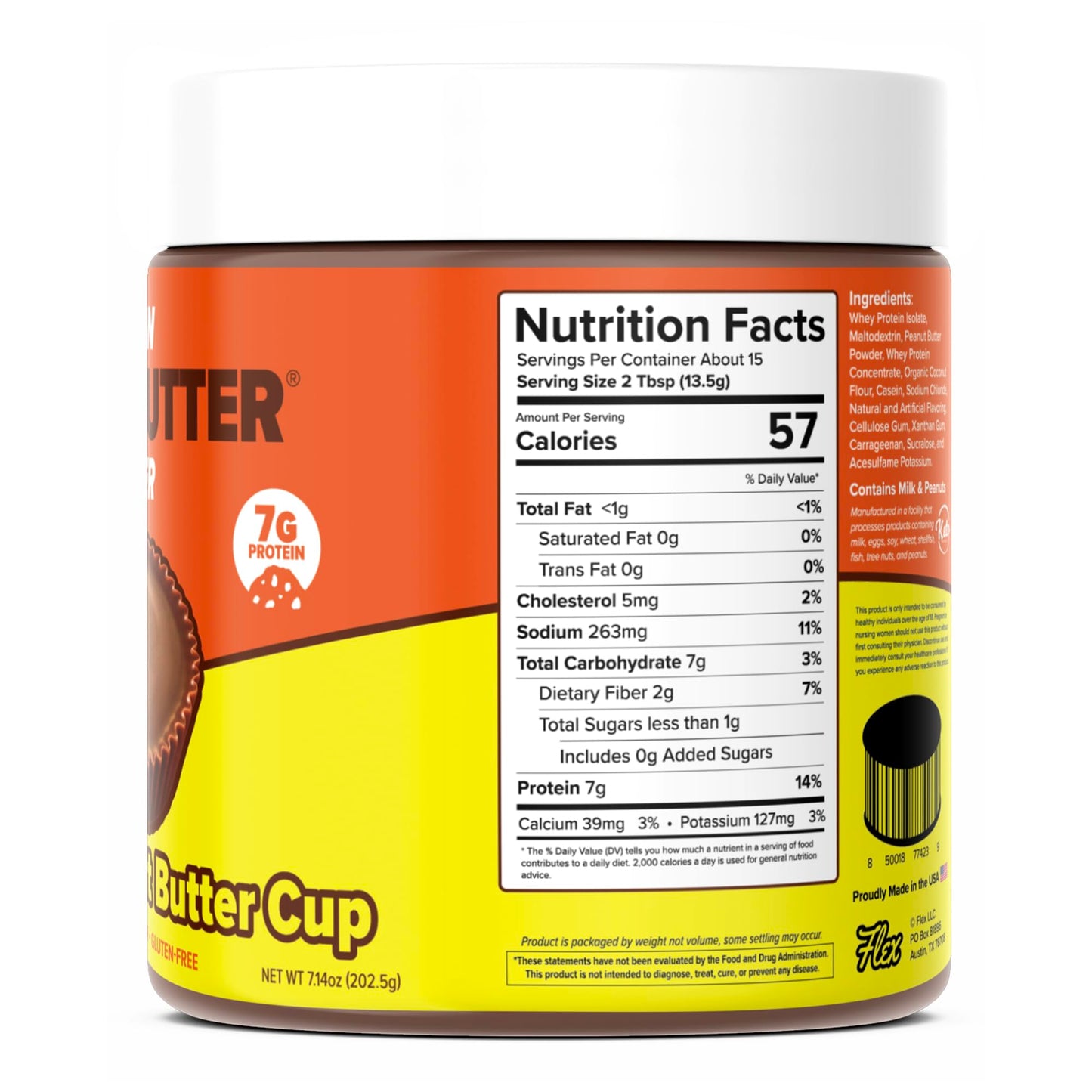 Flexible Dieting Lifestyle Whey Protein Cookie Butter Powder 7.14oz