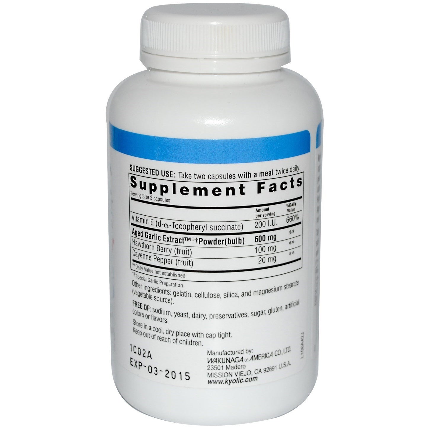 Kyolic Formula 106 Herb & E Capsules 1 Count
