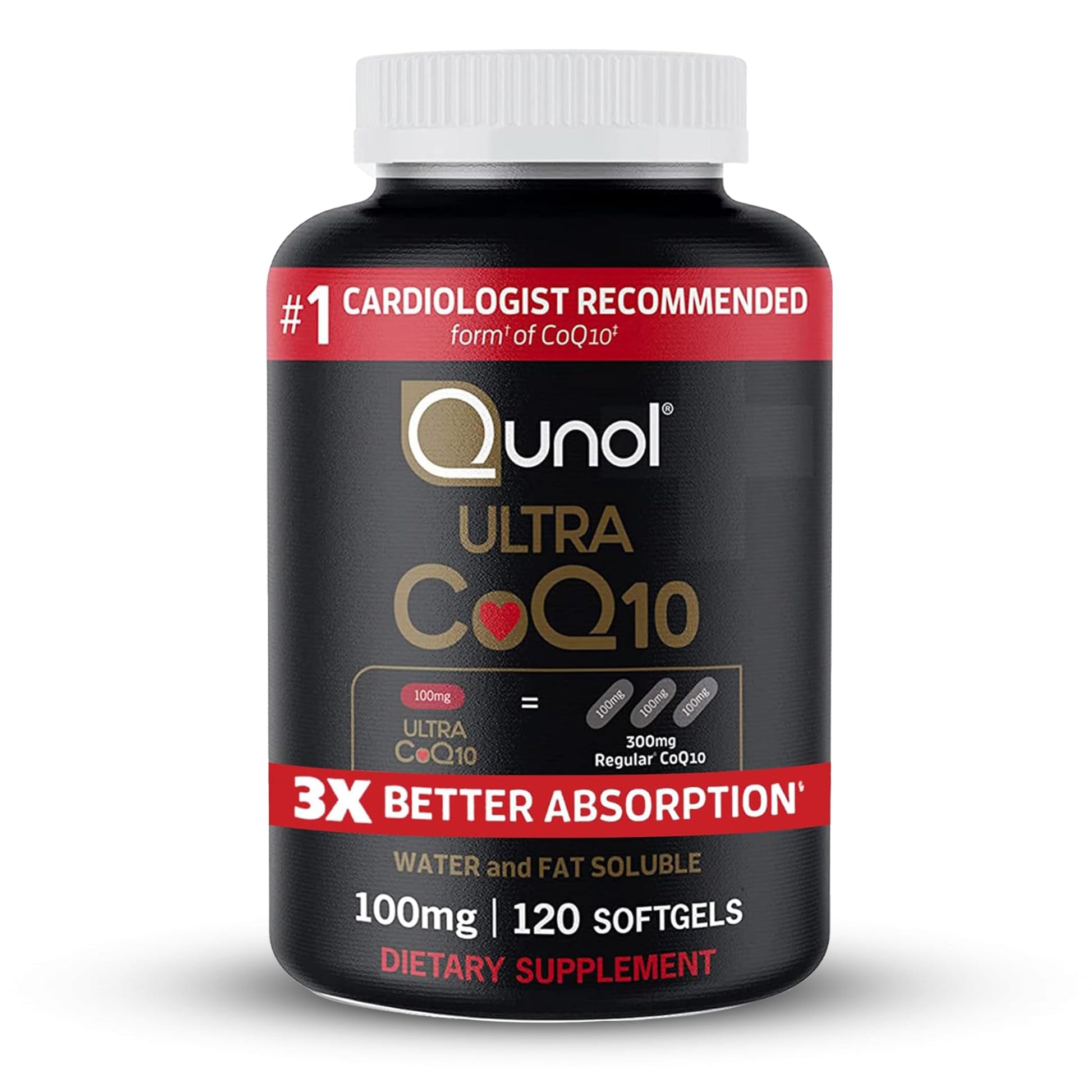 Qunol CoQ10 100mg Softgels 120 Count
