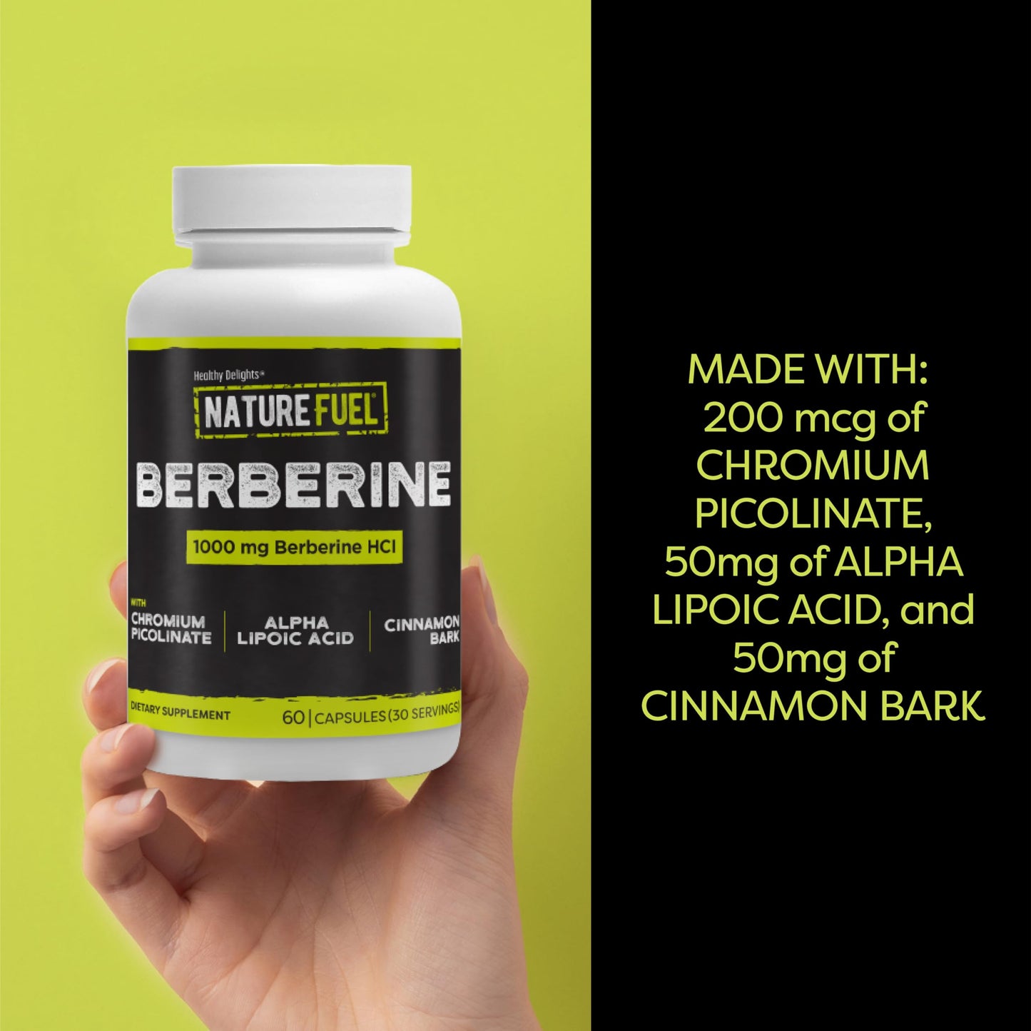 Healthy Delights Nature Fuel Berberine Capsules 60 Count