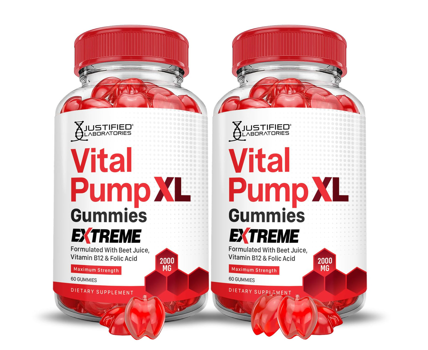 Justified Laboratories Vital Pump XL Extreme 2000MG Performance, 120 Gummies