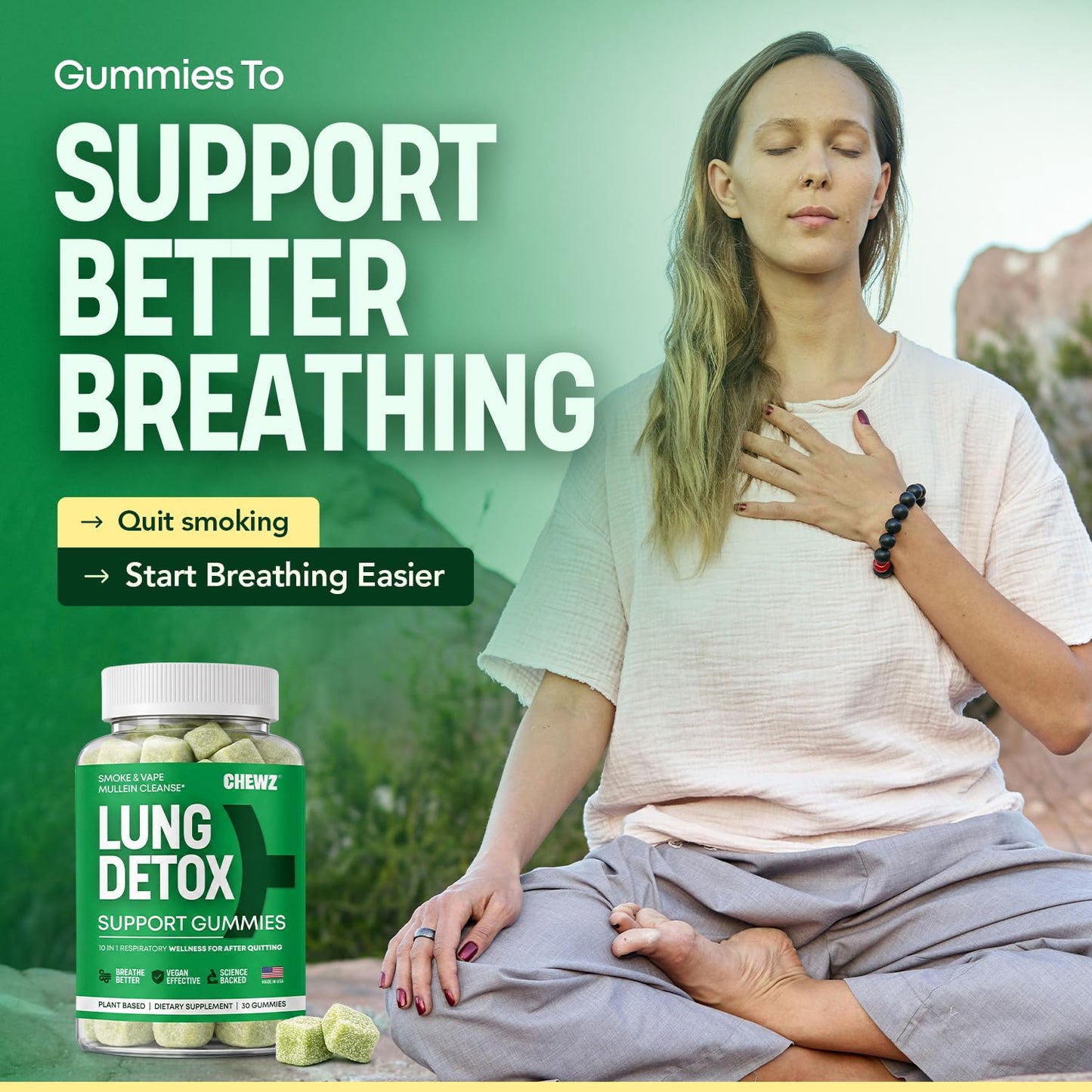 Health Chews Lung Cleanse Gummies 30 Count