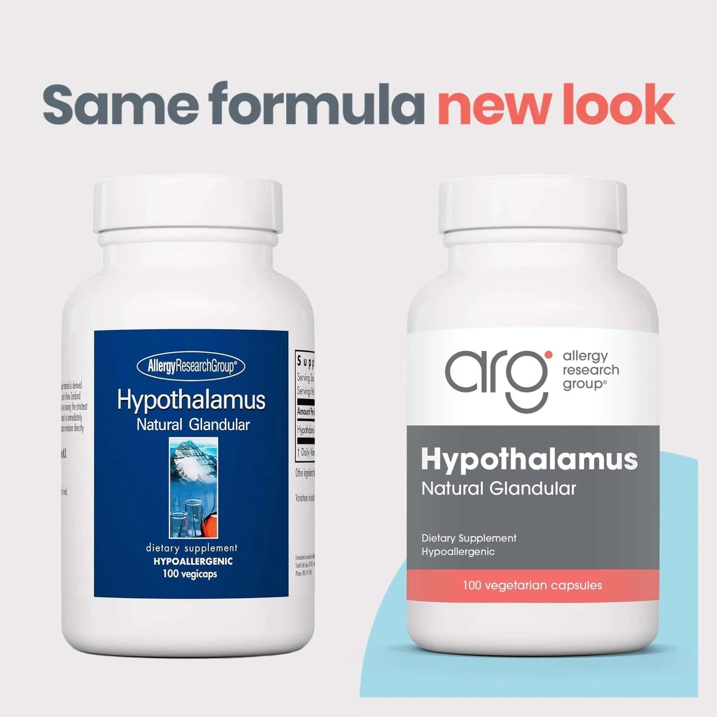 Allergy Research Group Hypothalamus Bovine Glandular Capsule 100 Vegicaps