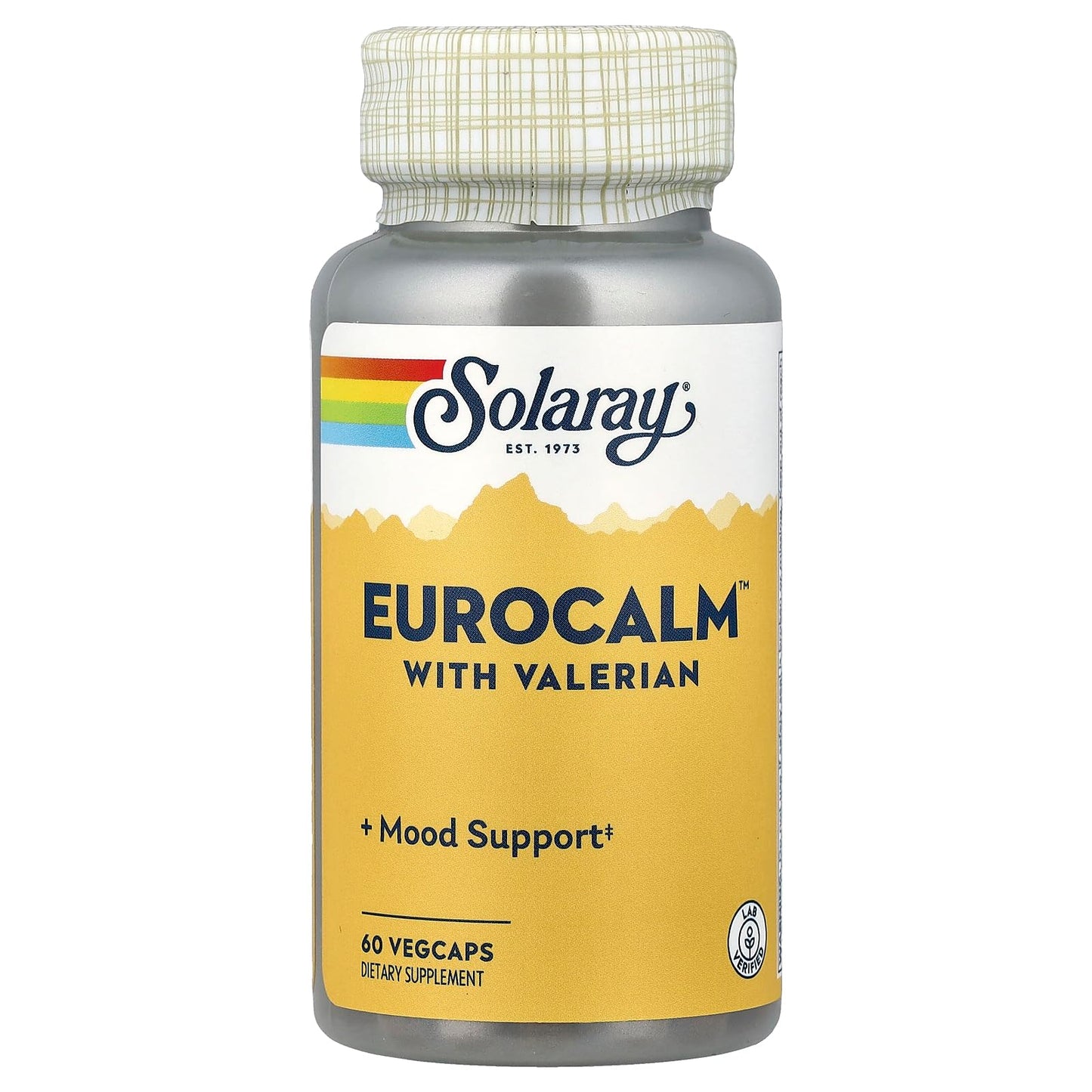 SOLARAY Eurocalm Valerian Root Capsules, 200 mg, 60 Count