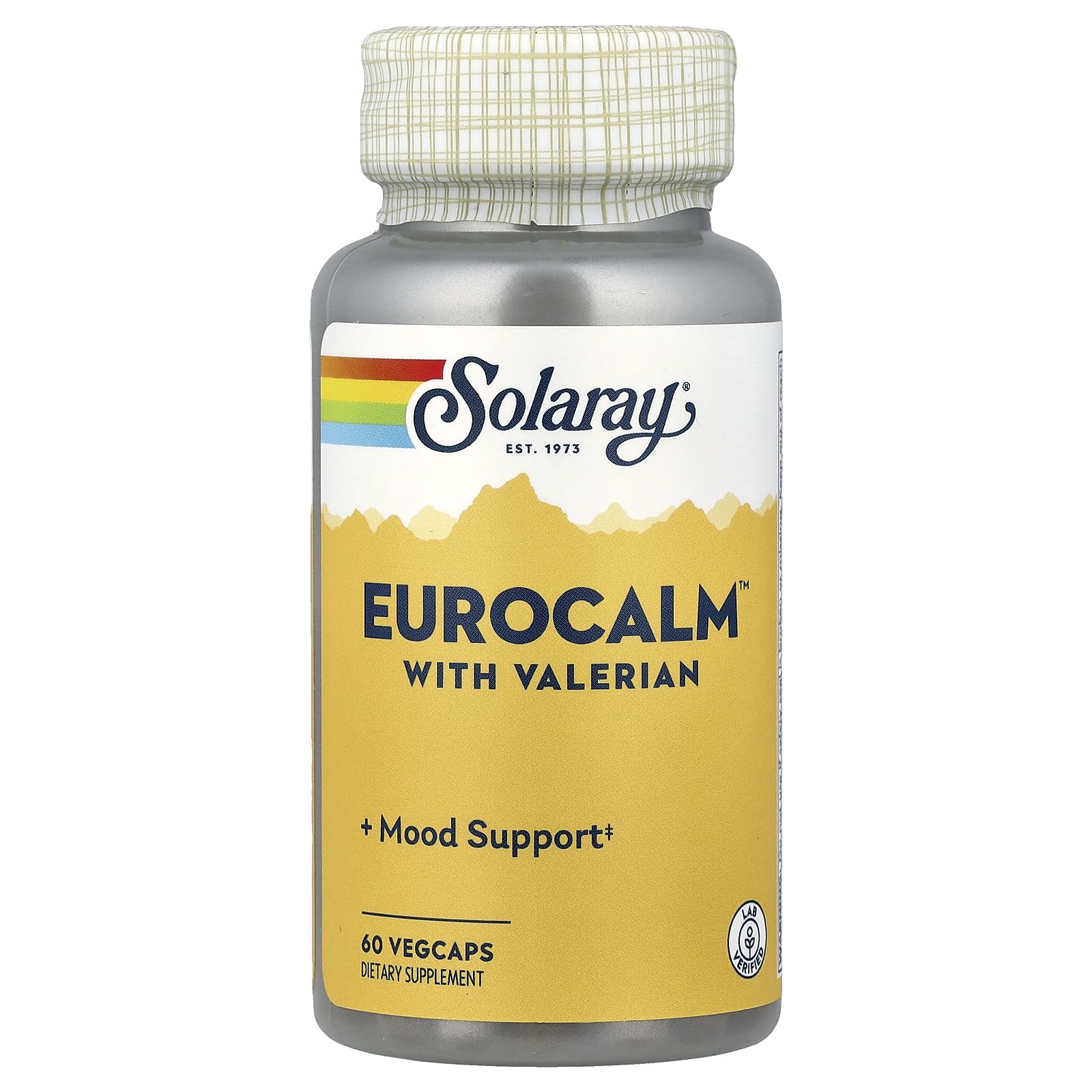 SOLARAY Eurocalm Valerian Root Capsules, 200 mg, 60 Count