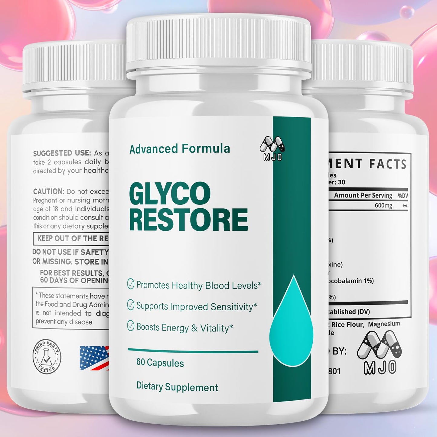 MJO Glyco Restore Capsules, 300 Capsules