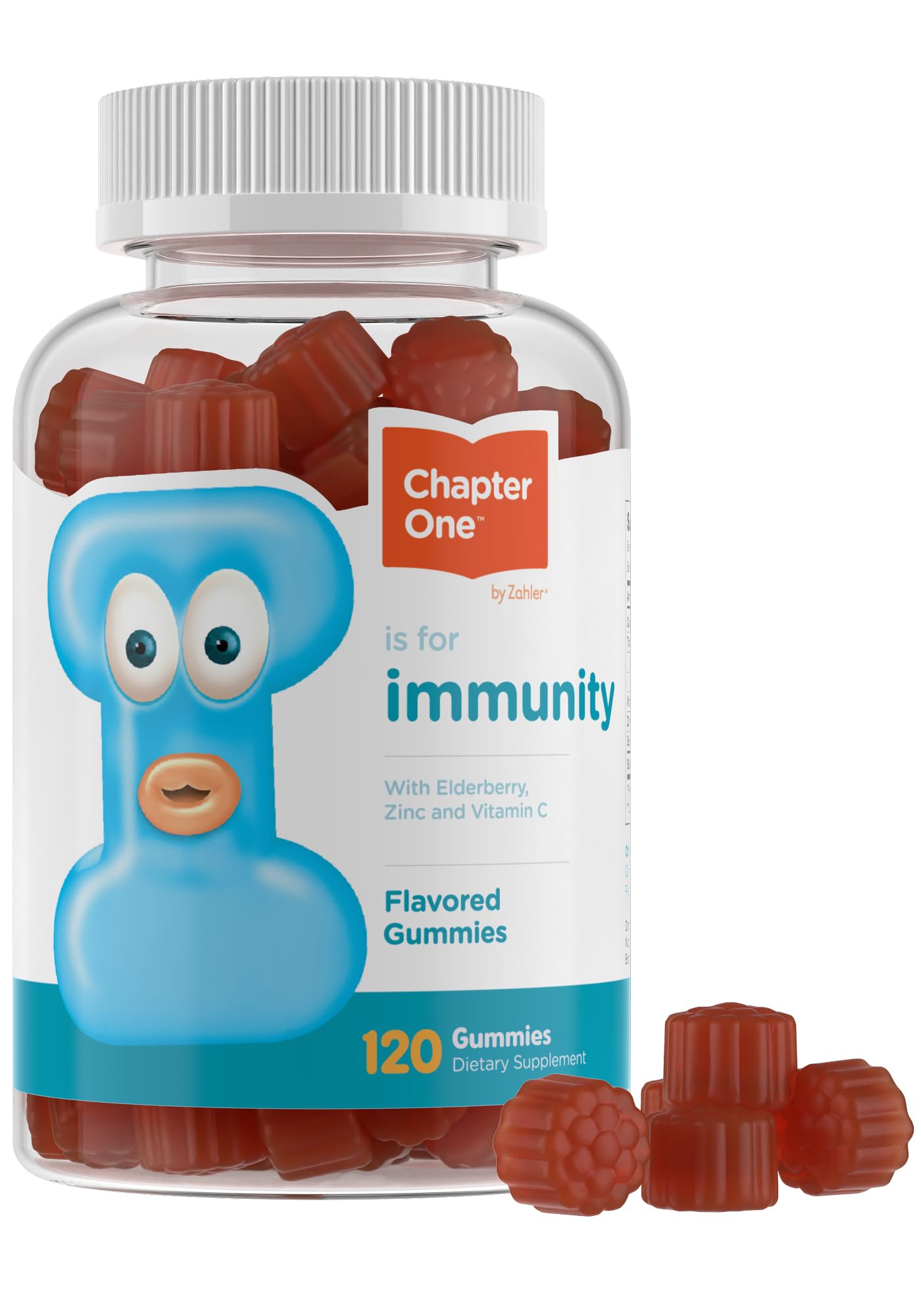 Zahler Chapter One Immune Support Gummies with Vitamin C, Zinc & Black Elderberry for Kids & Adults, 120 Gummies