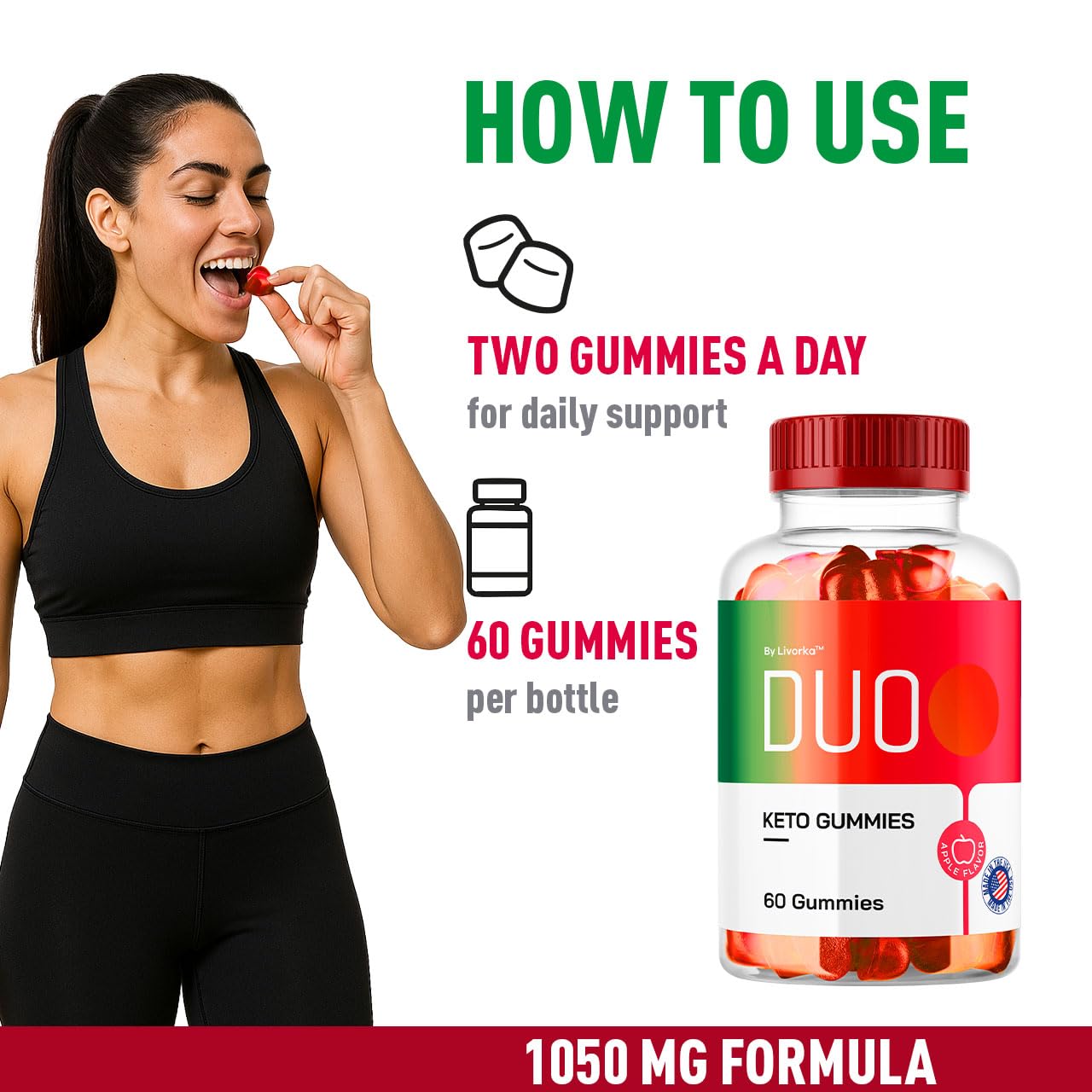 LIVORKA Duo Keto ACV Gummies 180 Gummies