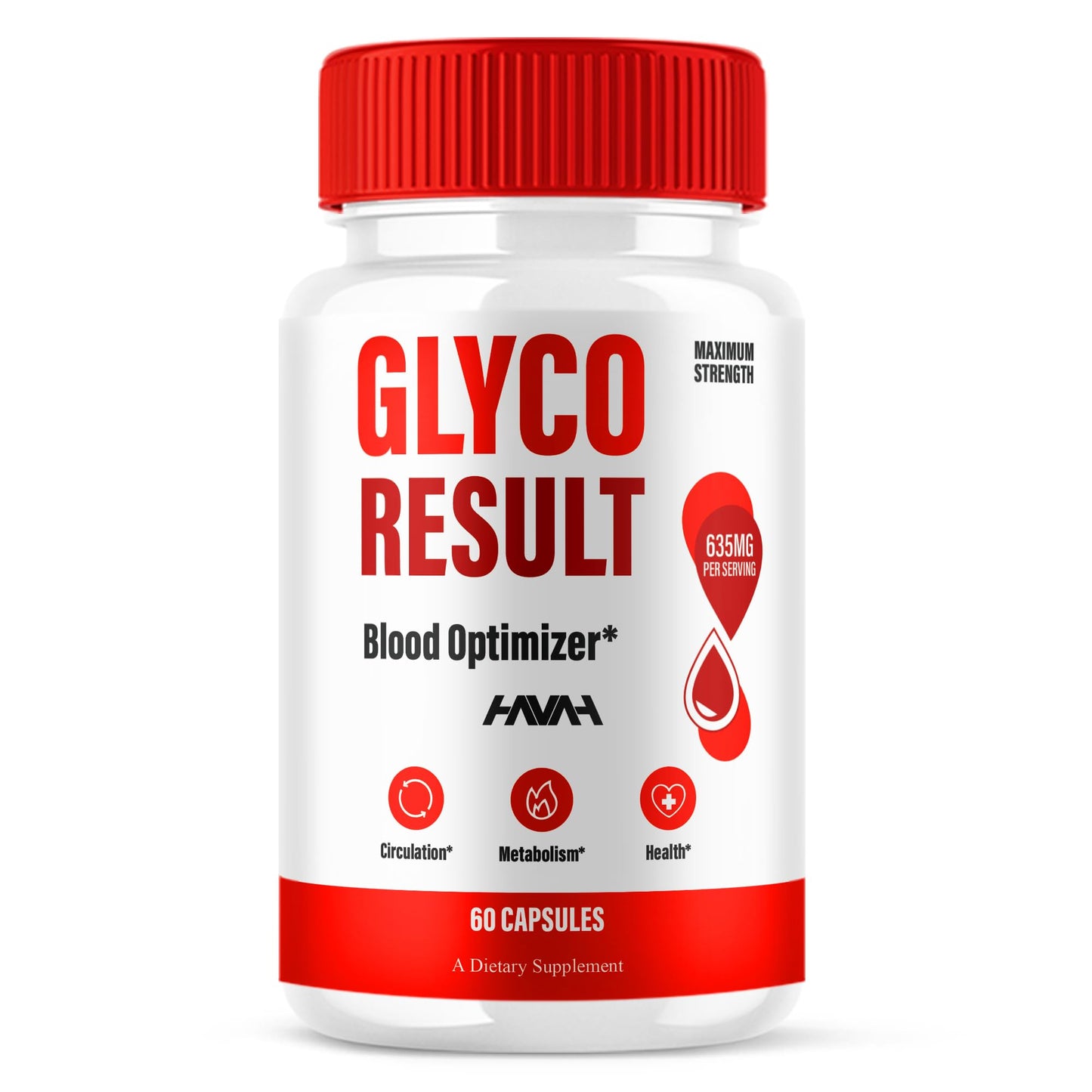 Havah Glyco Result Blood Optimizer & Overall Health Pills, Capsules, 60 Count