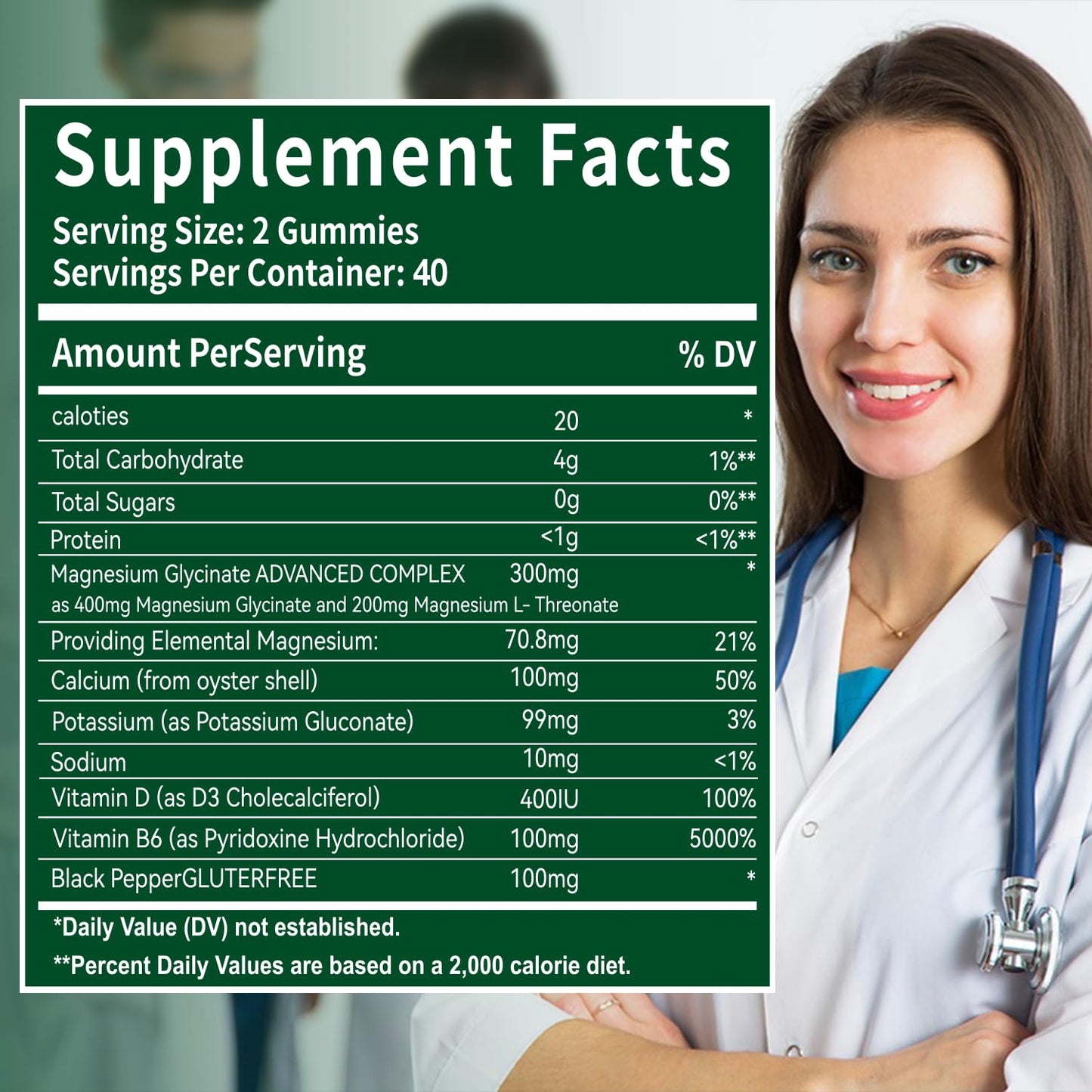 WACHRAY Magnesium Glycinate Gummies, 320 Gummies
