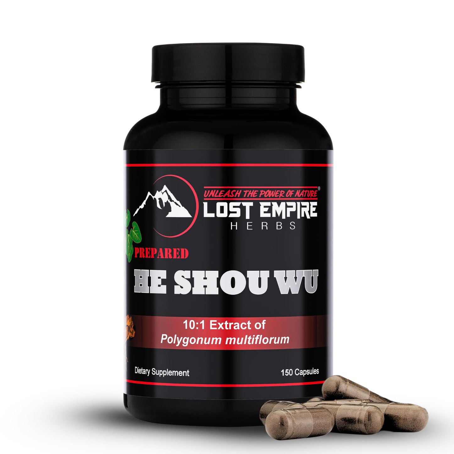 Lost Empire Herbs He Shou Wu Capsules 150 Count
