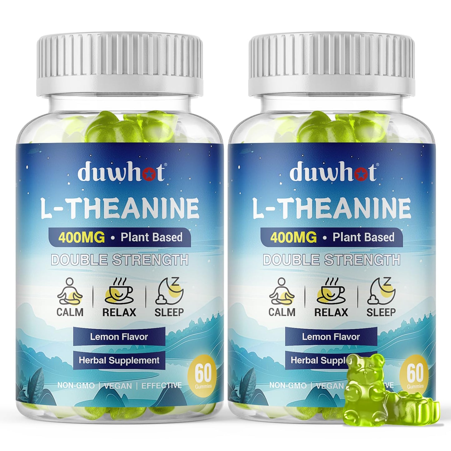 duwhot L-Theanine Gummies 200/400mg, 120 Chewables
