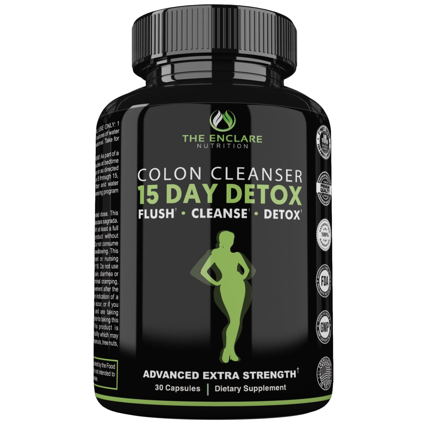 THE ENCLARE NUTRITION Colon Cleanse 15 Day Gut Cleanse Capsule 30 Count