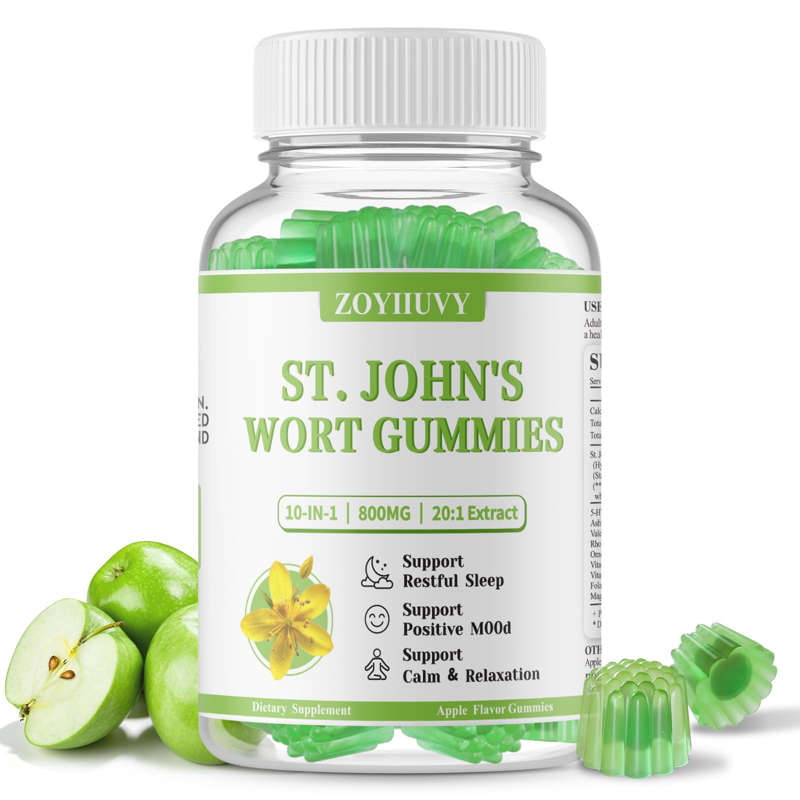 ZOYIIUVY St John's Wort Gummies 800mg 60 Count