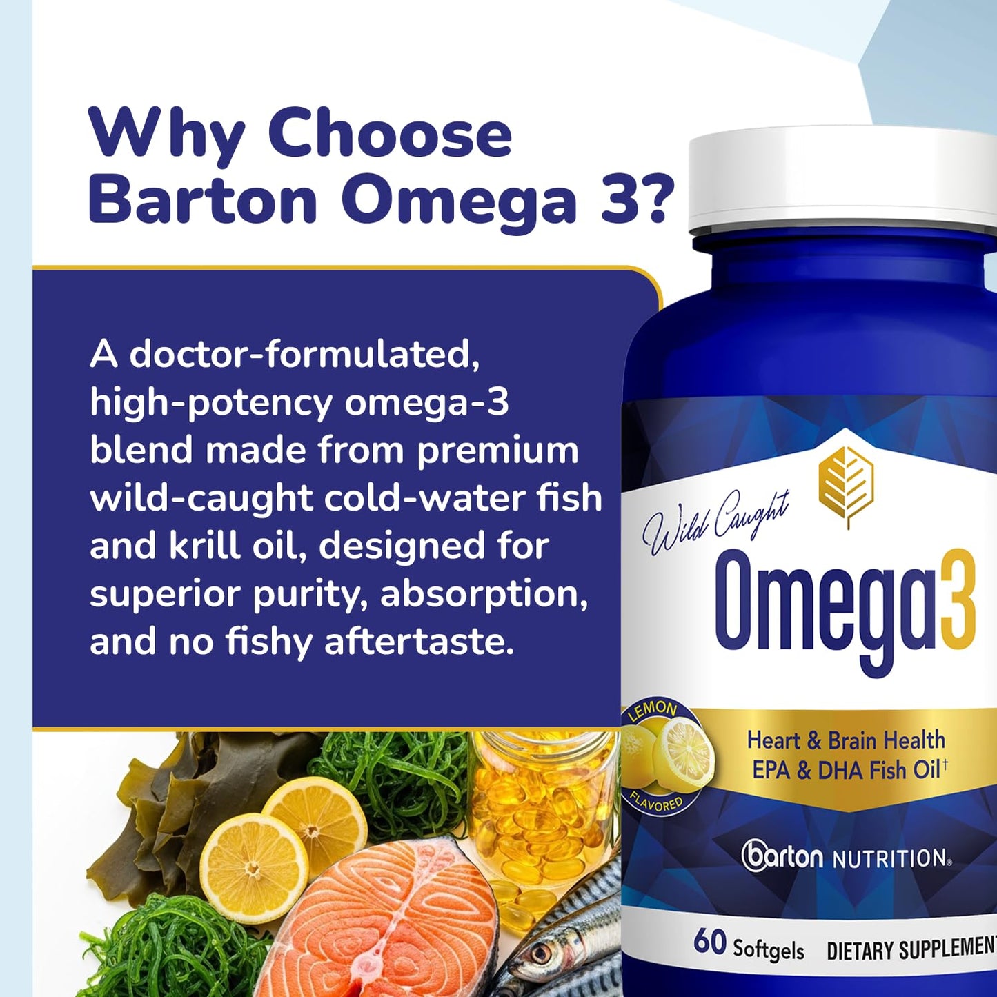 Barton Nutrition Omega-3 Fish Oil 60 Capsules
