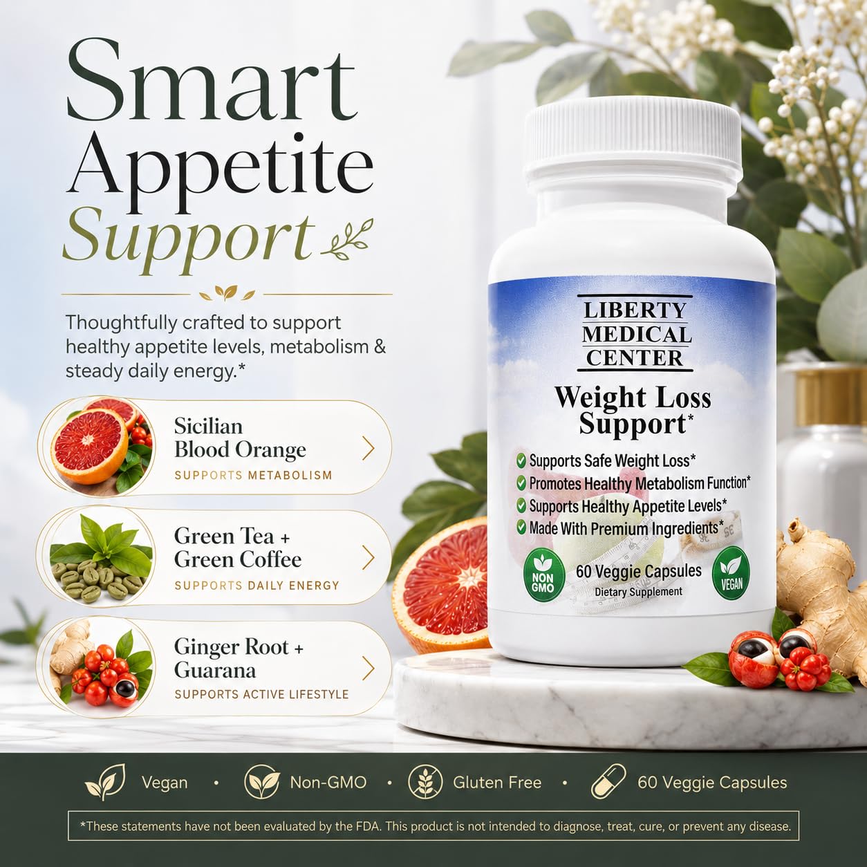 Liberty Medical Center Doctor Recommended Healthy Weight Loss Supplement Capsule 60 Count