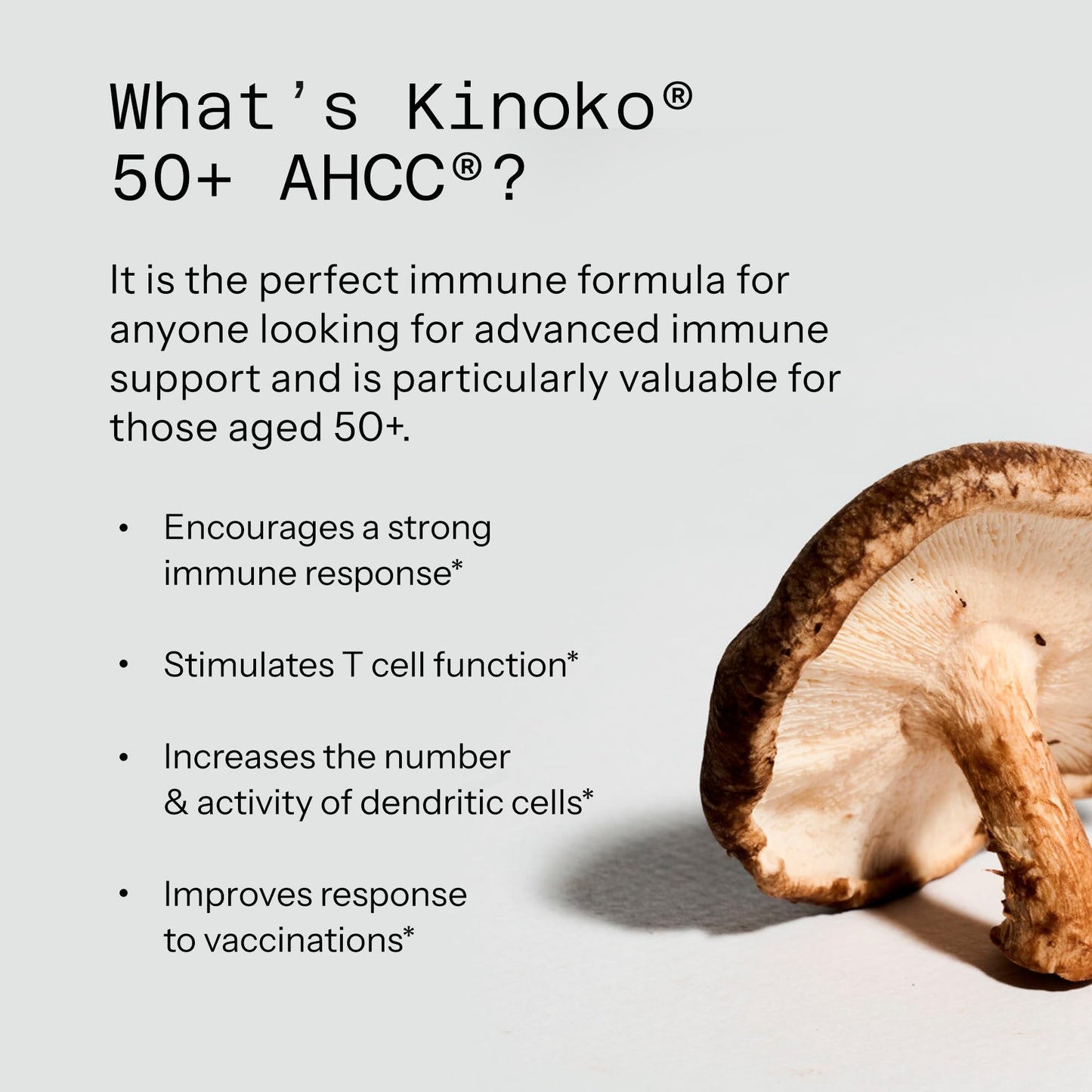 Quality of Life AHCC 50+ Featuring AHCC and Lac-Shield for Immune Support Capsule 60 Count