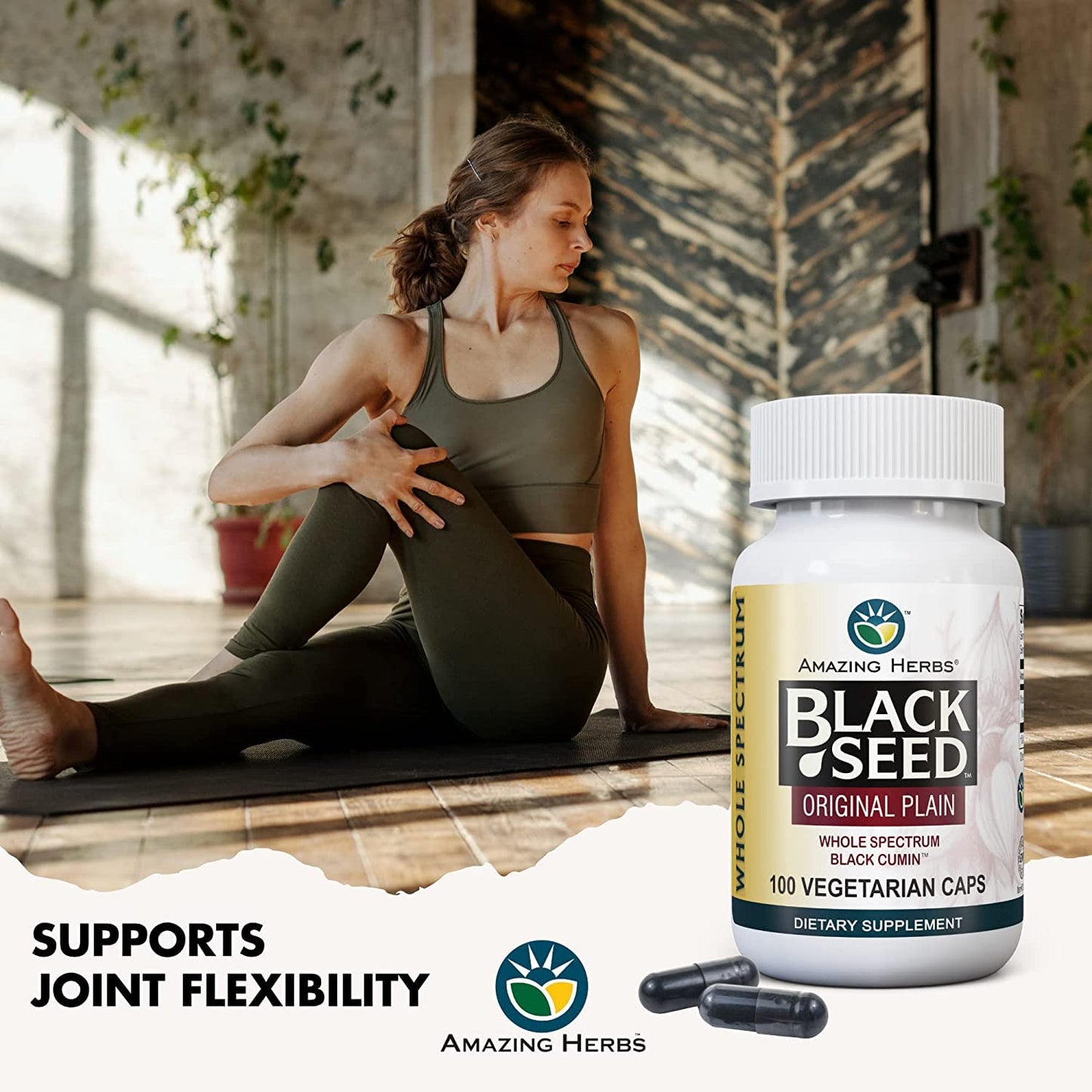 Amazing Herbs Whole Spectrum Black Cumin Seed Oil, 200 Capsules
