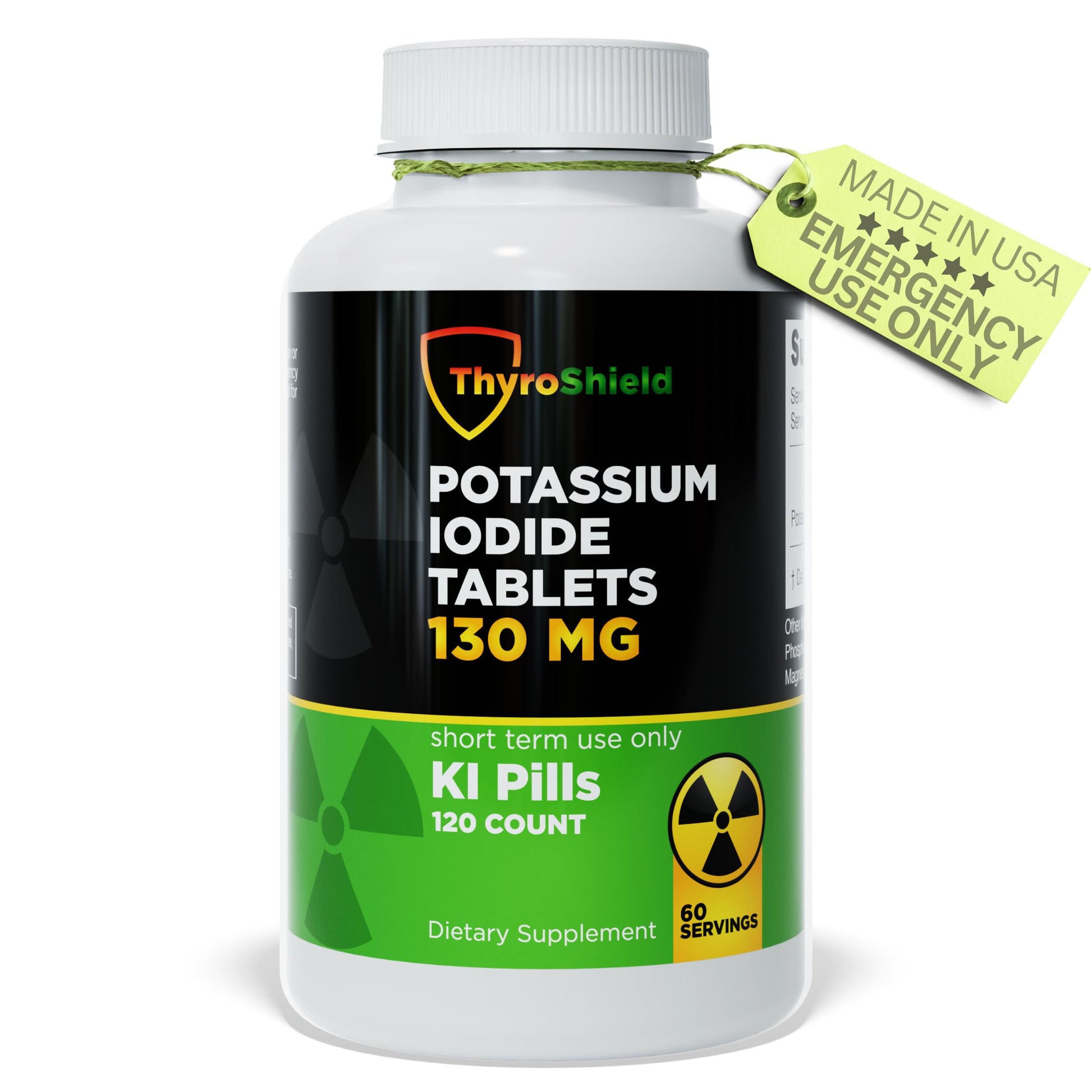 ThyroShield Potassium Iodide Tablets 130 mg, 120 Tablets