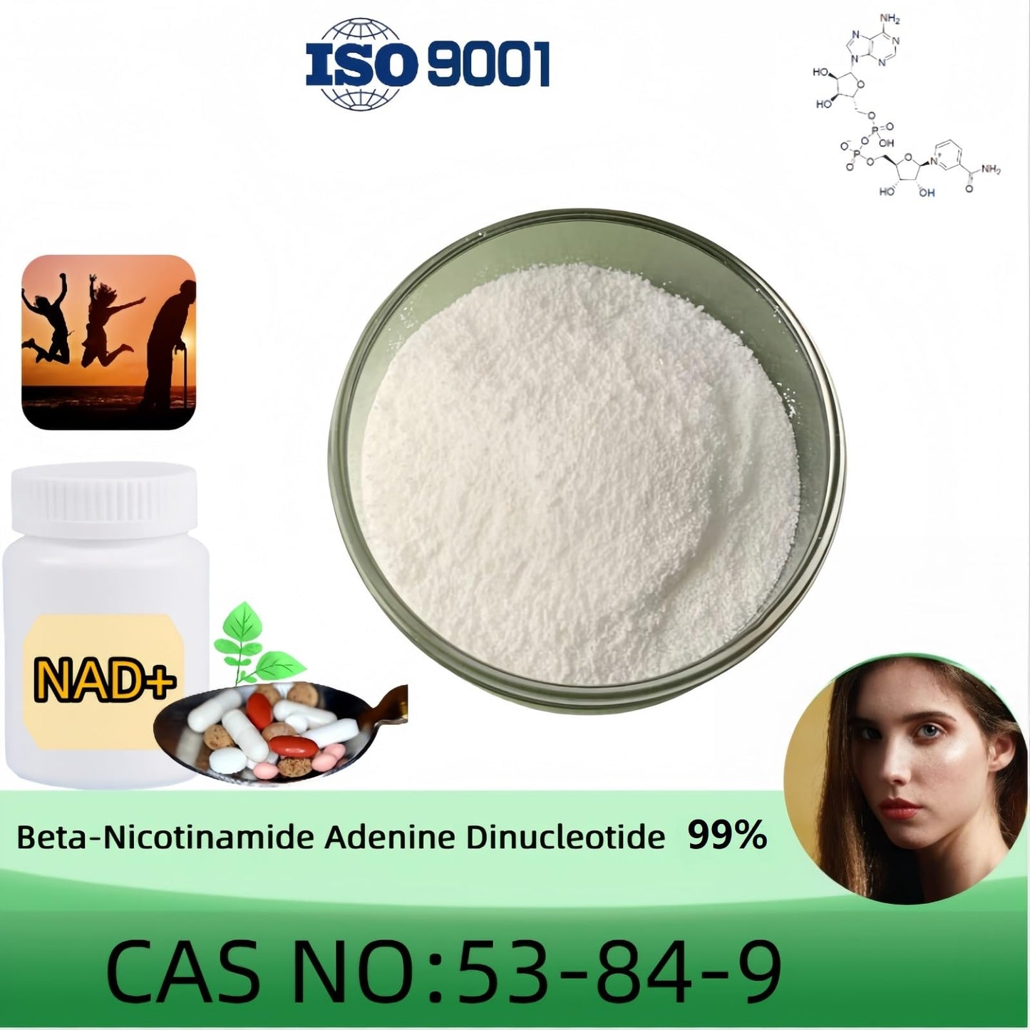 HealthyFinds NAD+ Powder Supplement 0.7 Ounce