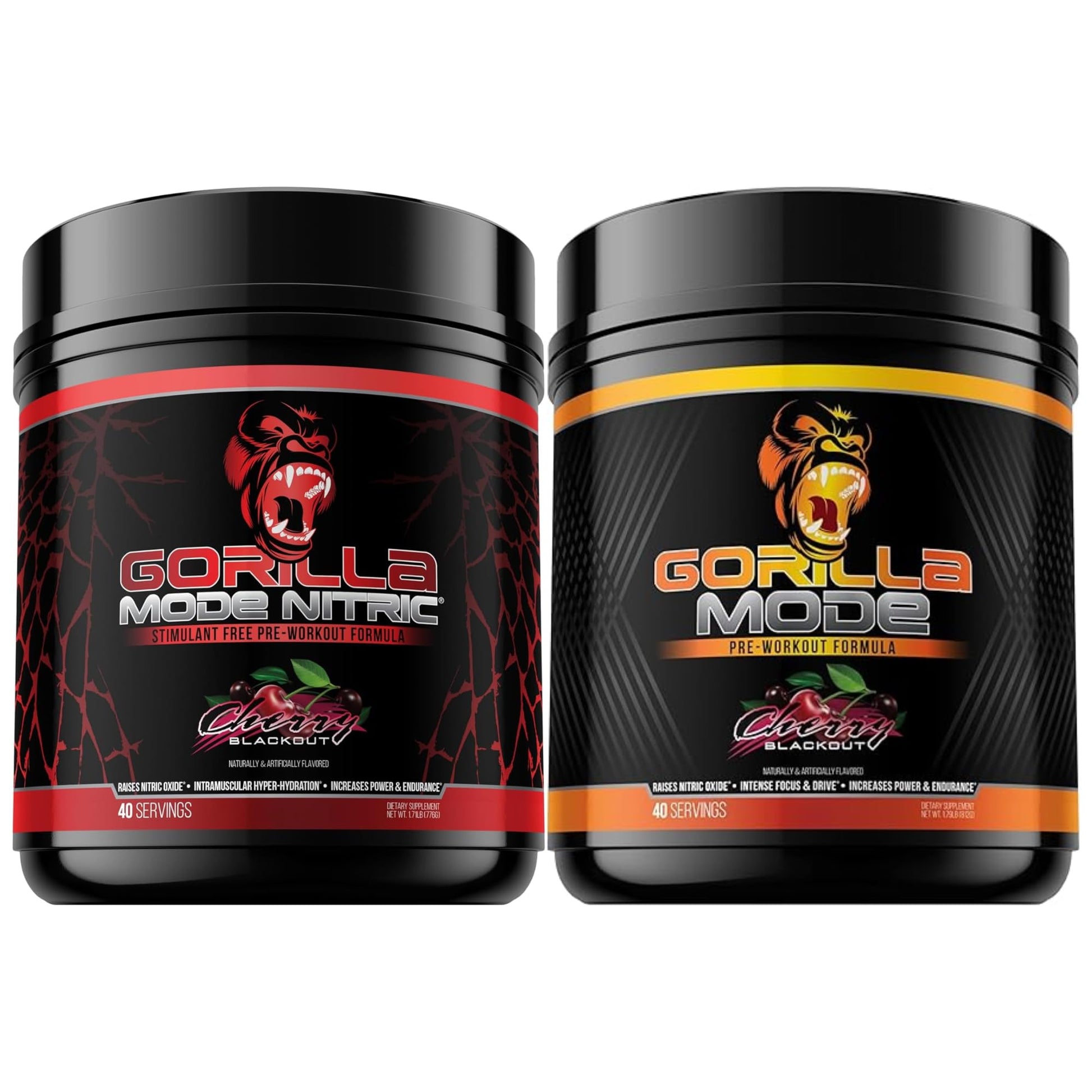 Gorilla Mind Gorilla Mode Pre Workout & Gorilla Mode Nitric Upgraded Stimulant Powder 56.0151