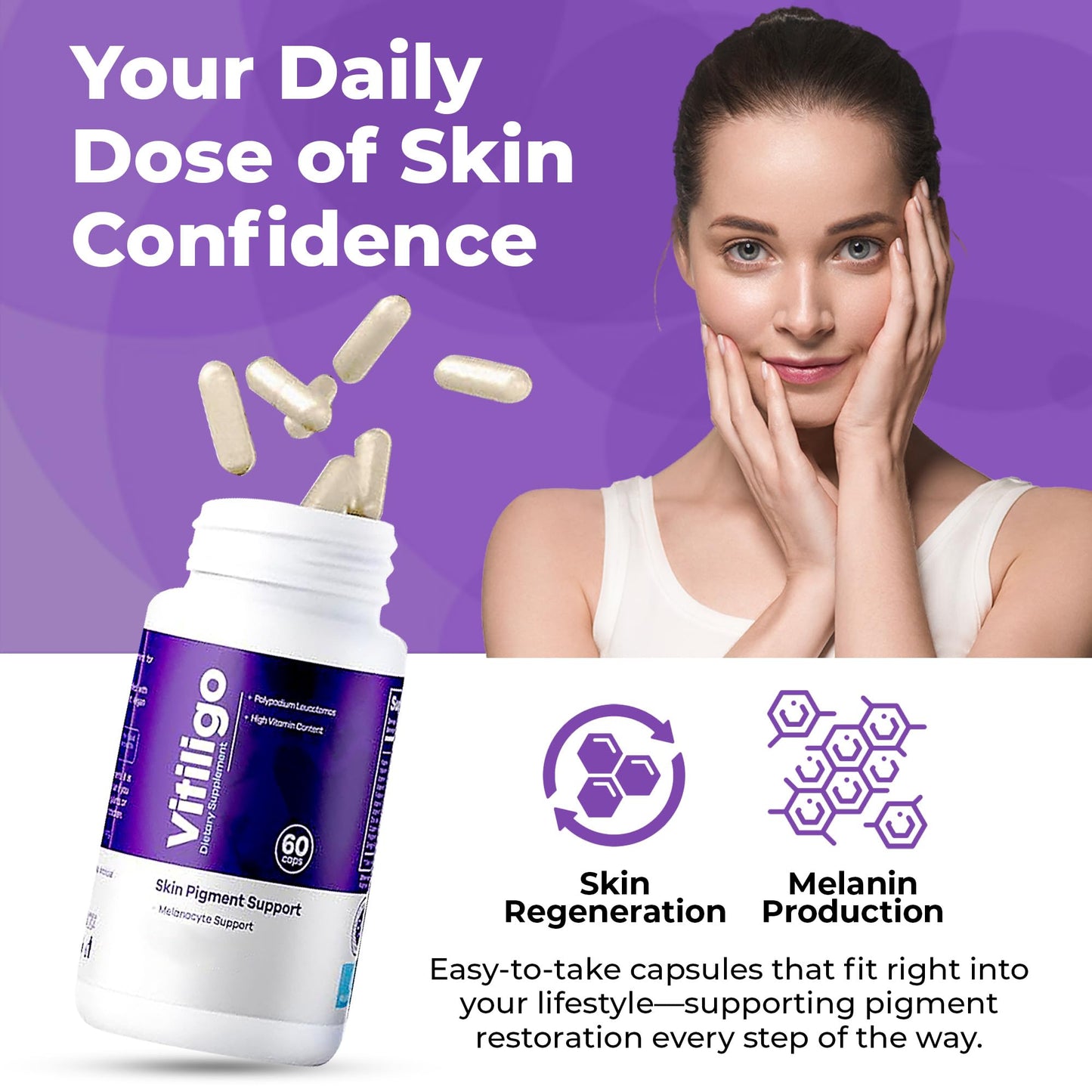 AURA VITAMINS Vitiligo Capsules 180 Count