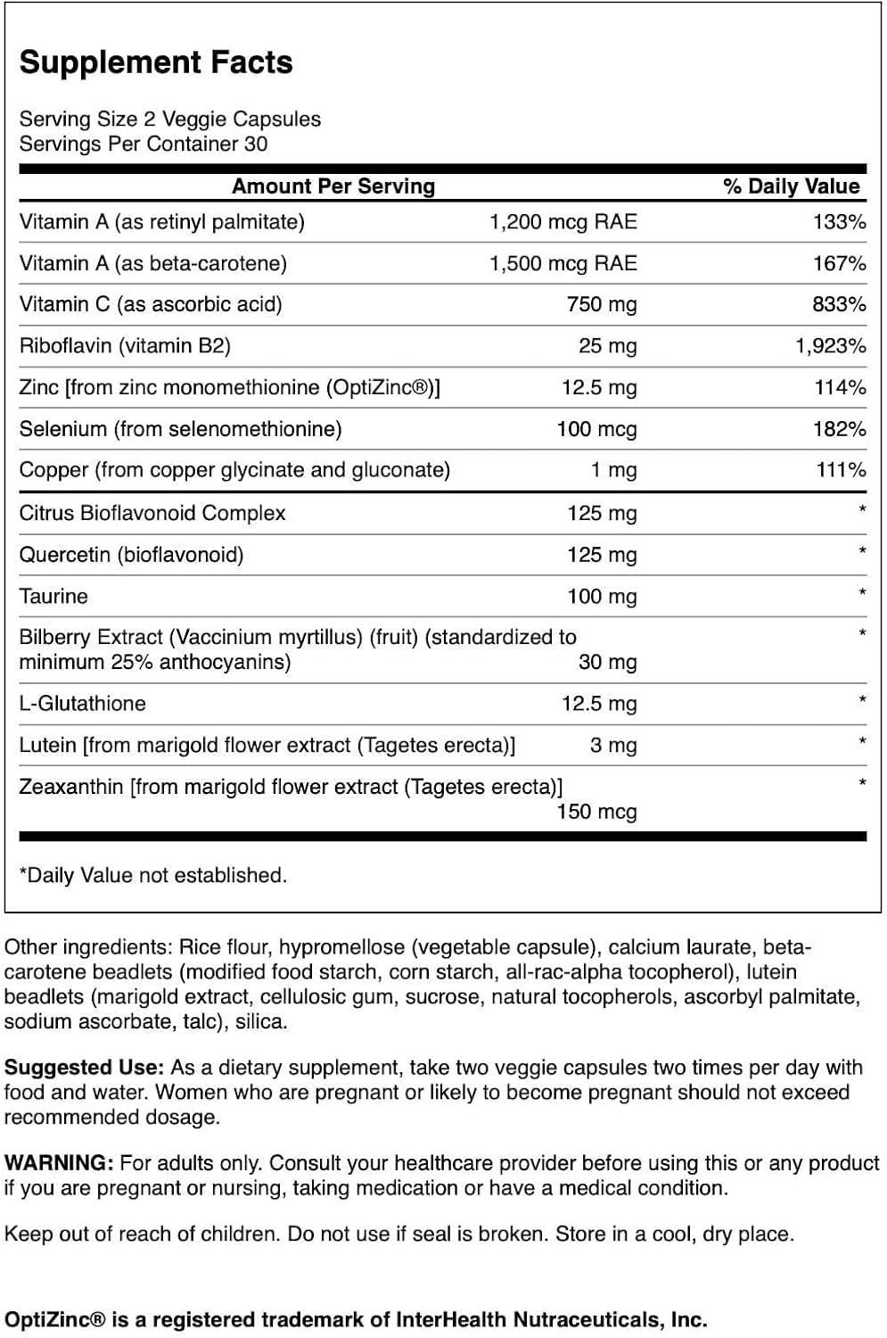 Swanson Vision Essentials 60 Capsules