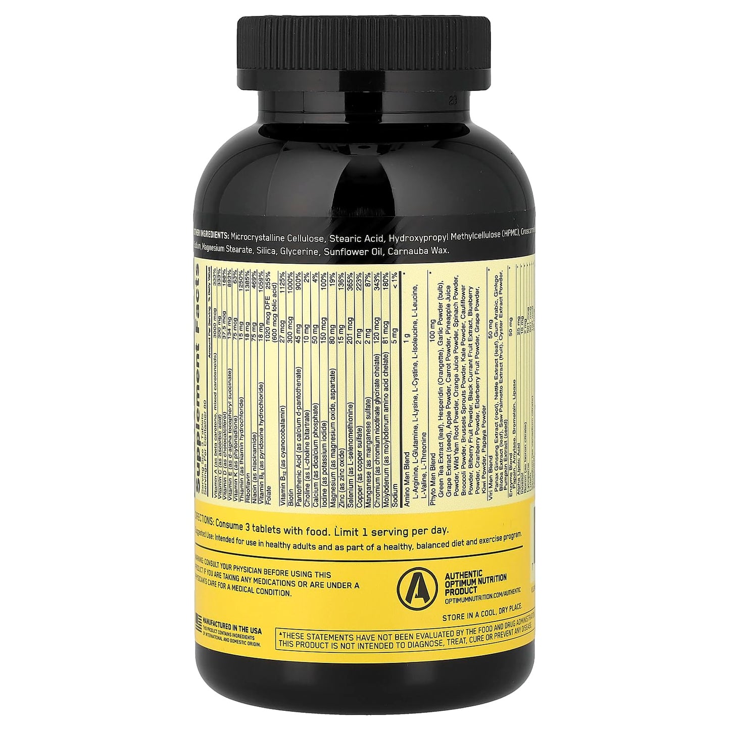 Optimum Nutrition Opti-Men Daily Multivitamin Supplement, 240 Tablets