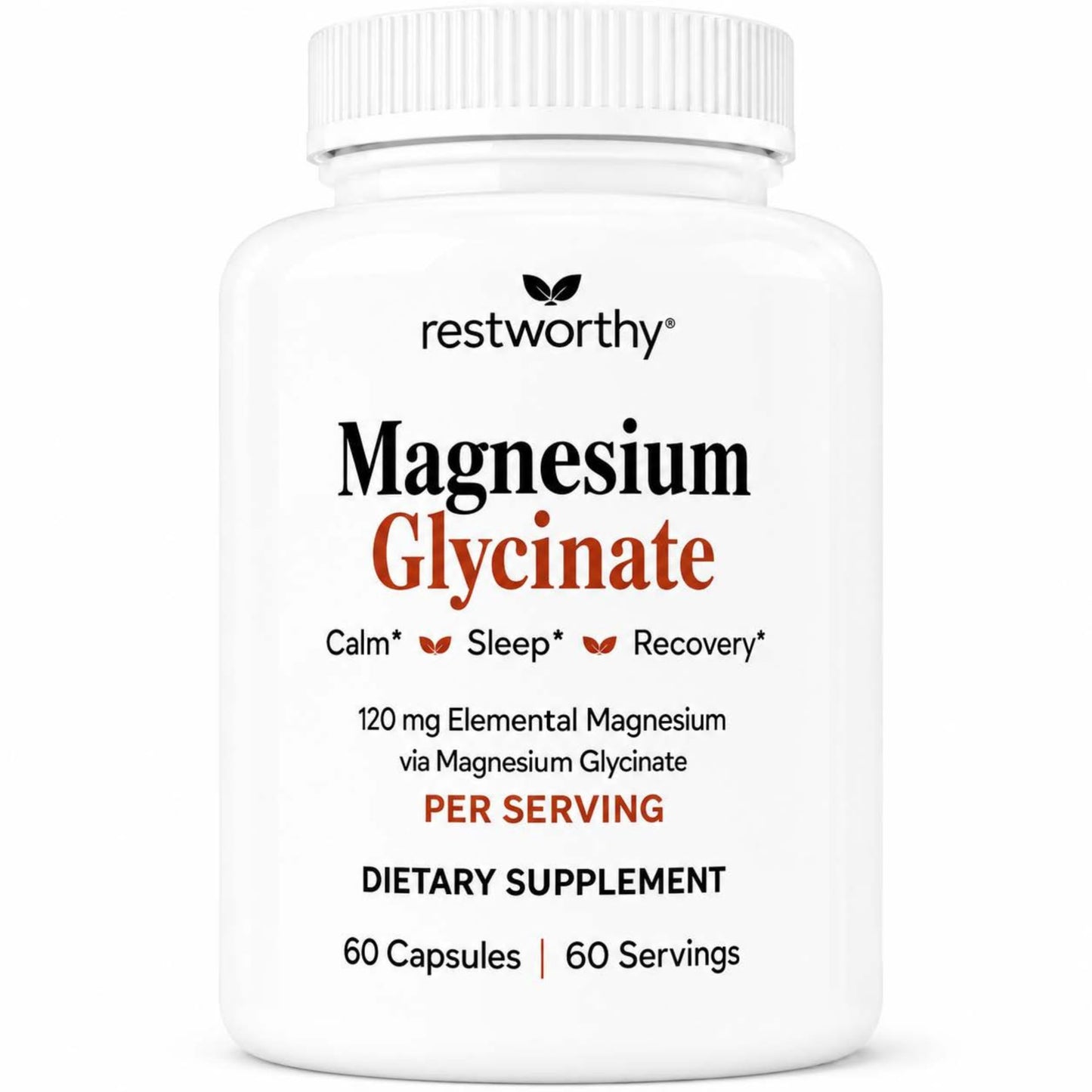 Restworthy Magnesium Glycinate Capsules, 60 Count