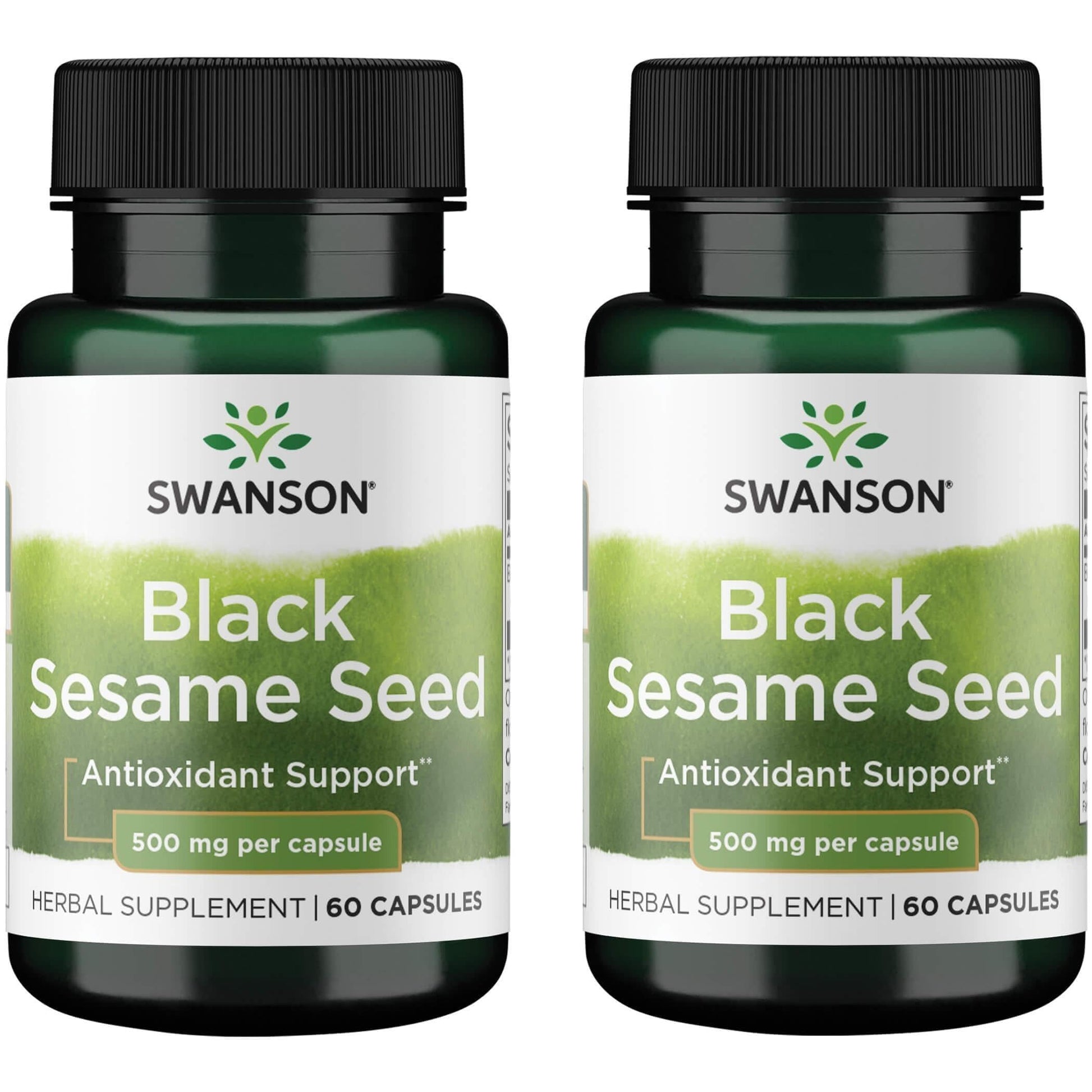Swanson Full Spectrum Black Sesame Seed 500 mg Capsule 120 Capsules