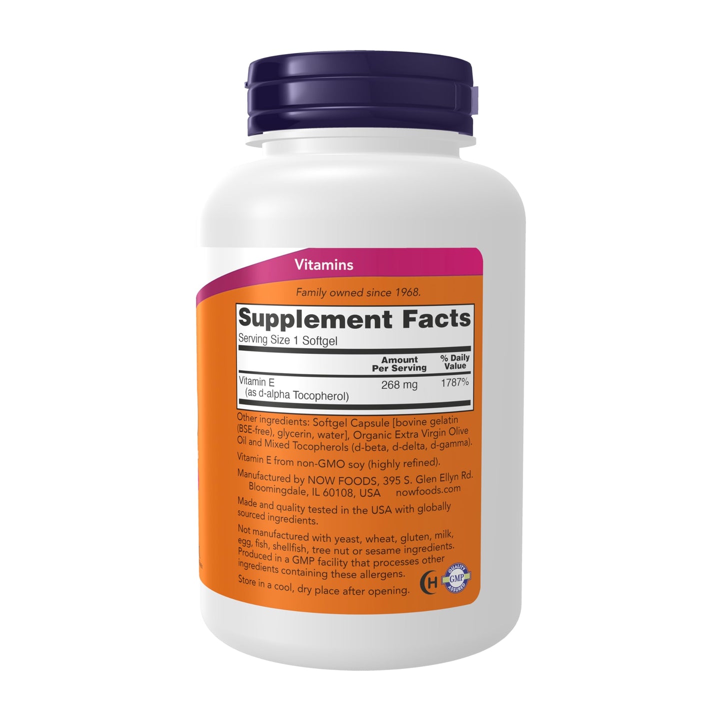 NOW Foods Vitamin E-400 IU Mixed Tocopherols Softgels 250