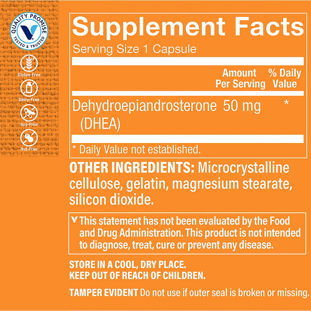 The Vitamin Shoppe DHEA 50MG Hormonal and Healthy Aging 120 Capsules