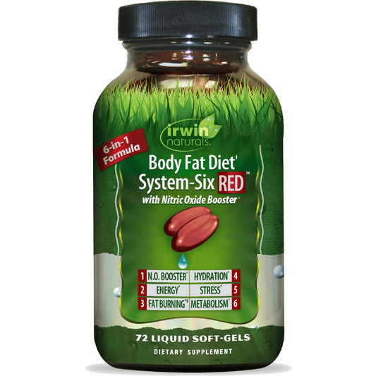 Irwin Naturals Body Fat Diet System-Six RED Soft-Gels, 72 Count