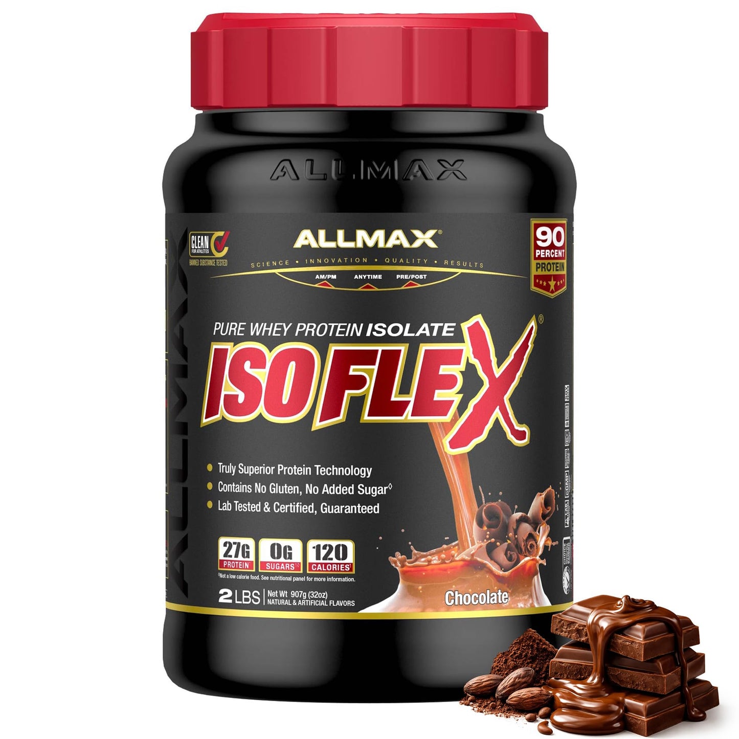 ALLMAX ISOFLEX Pure Whey Isolate Protein Powder, 32 Servings