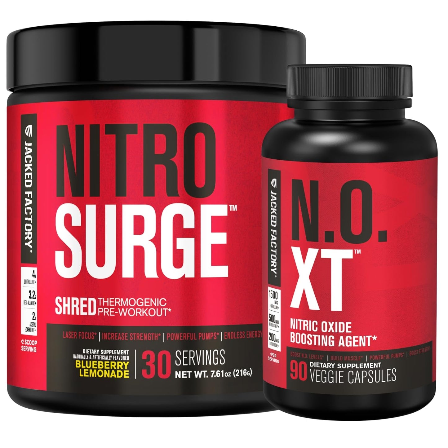 Jacked Factory Nitrosurge Shred Thermogenic Pre-Workout Powder, 1