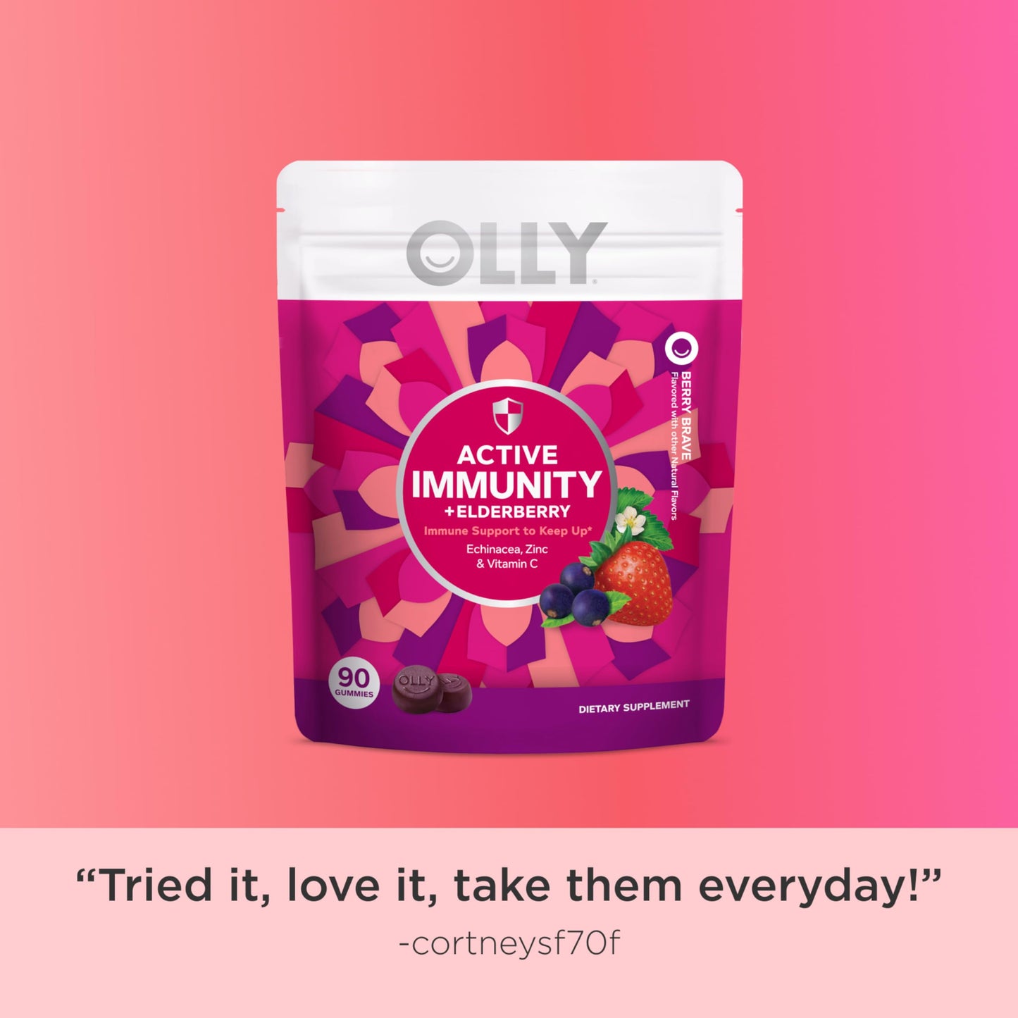 OLLY Immunity Gummy Chewable 90 Count