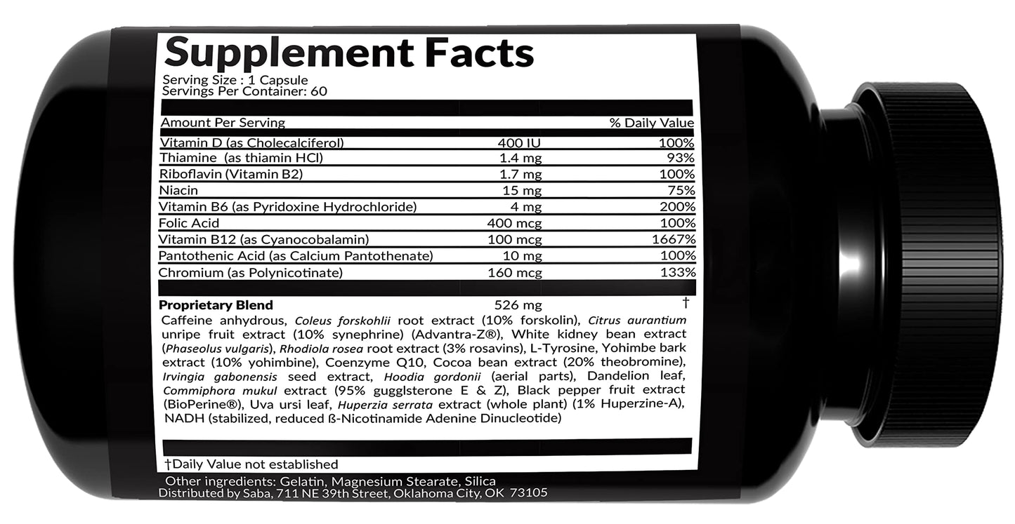 Saba TrimPro Thermogenic Fat Burner Capsule 60 Count
