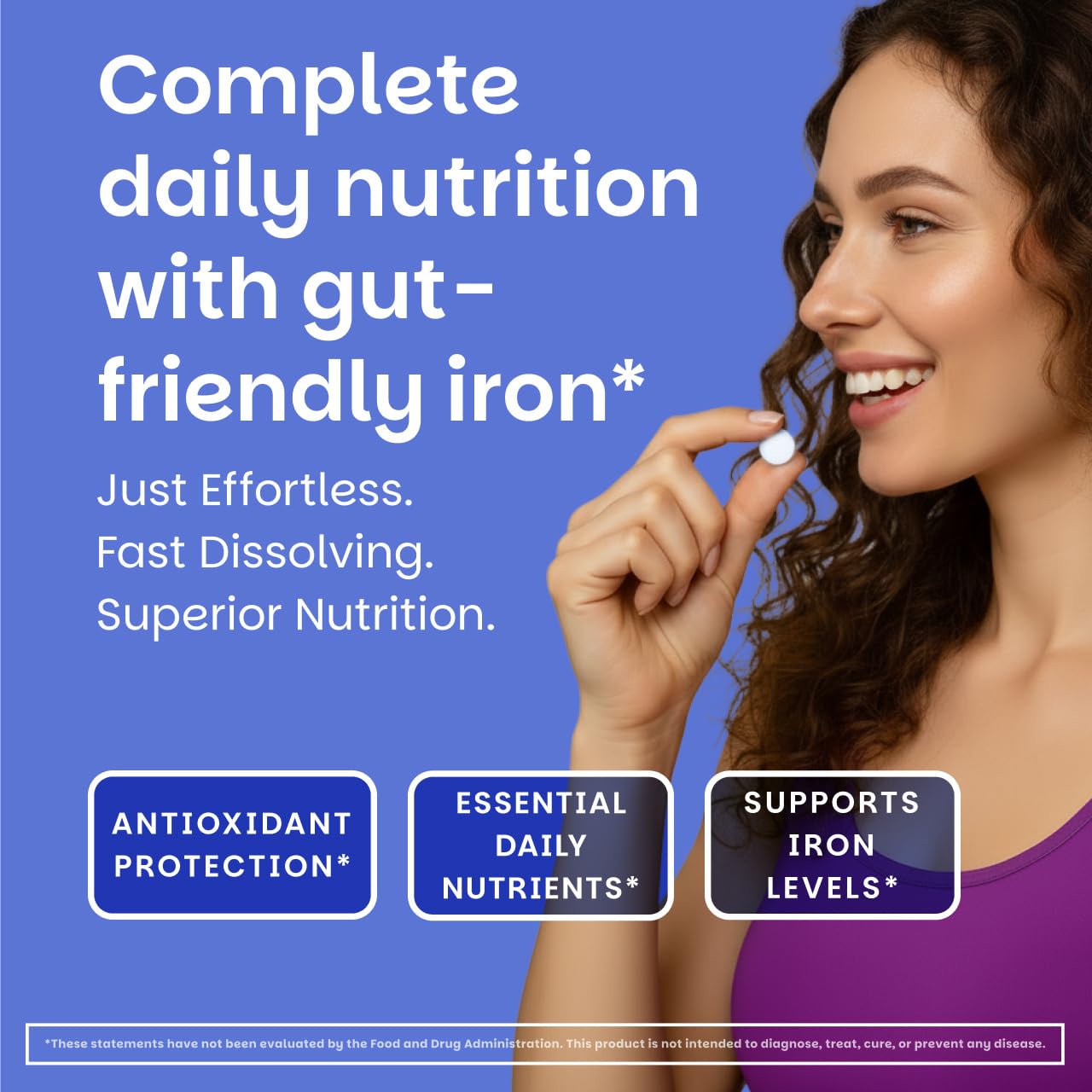 EZ Melts Multivitamin + Iron 60 Tablets