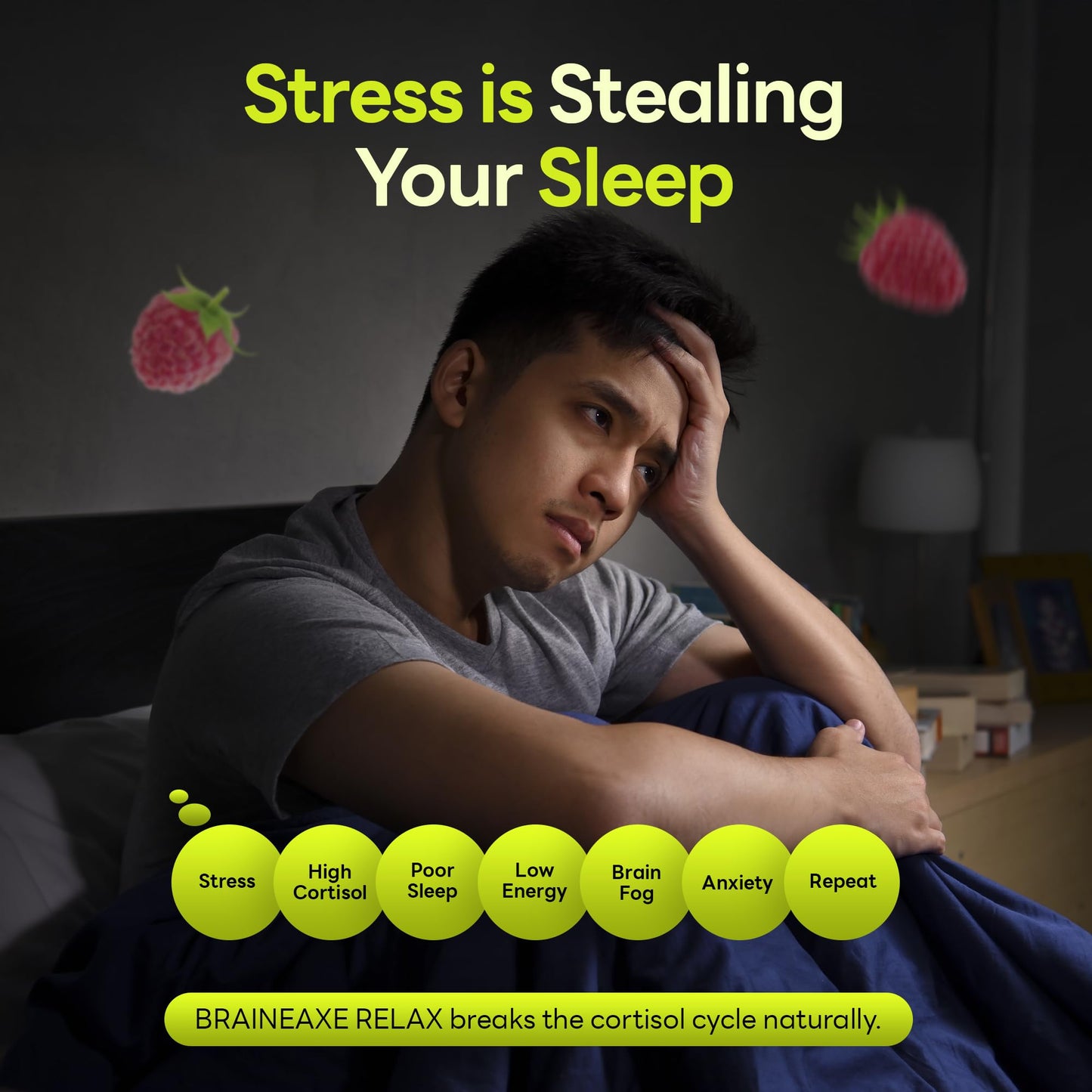 BRAINEAXE Brainaxe Relax Sleep Support, 60 Gummies