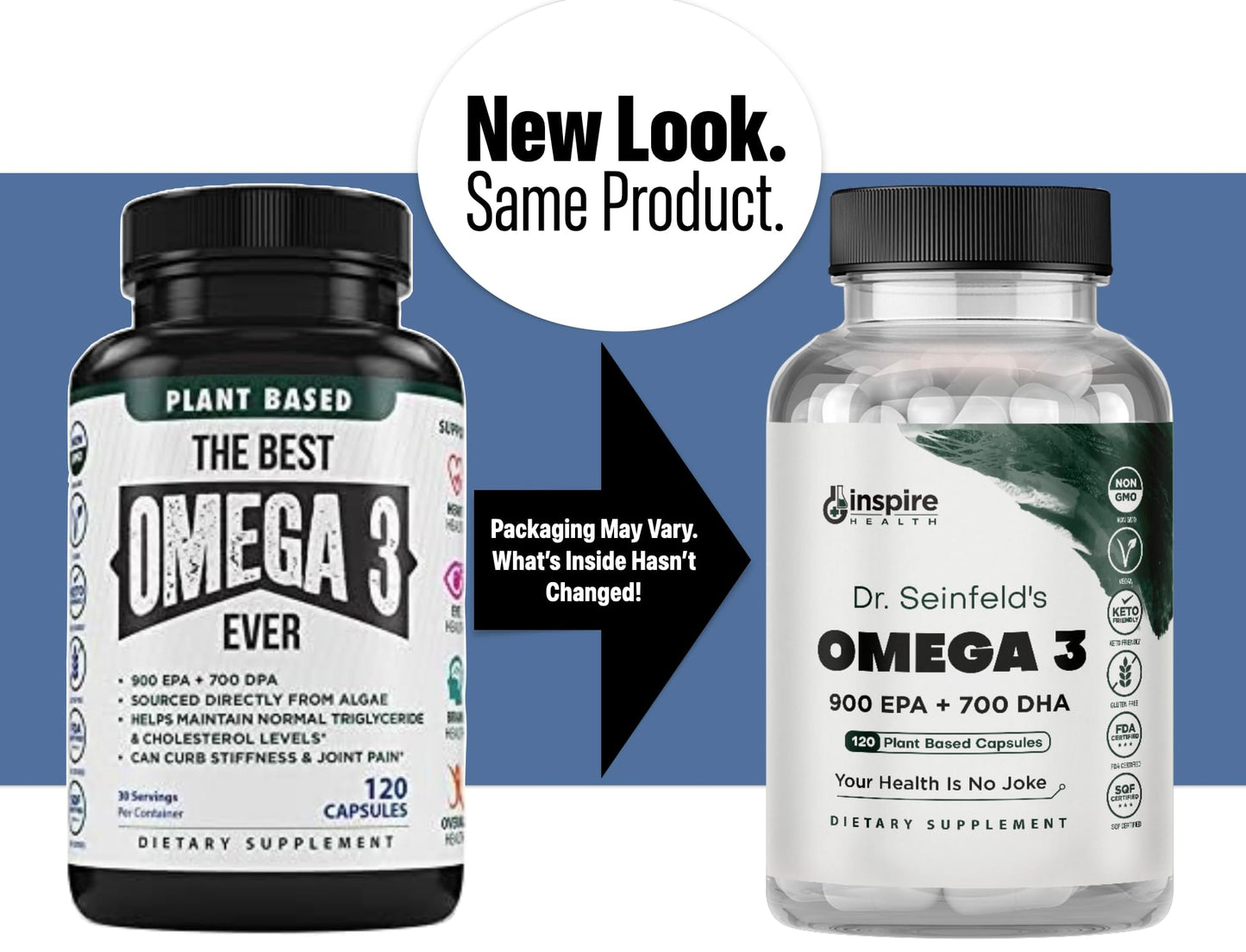 GINSPIRE NUTRITION Vegan Omega-3 120 Capsules