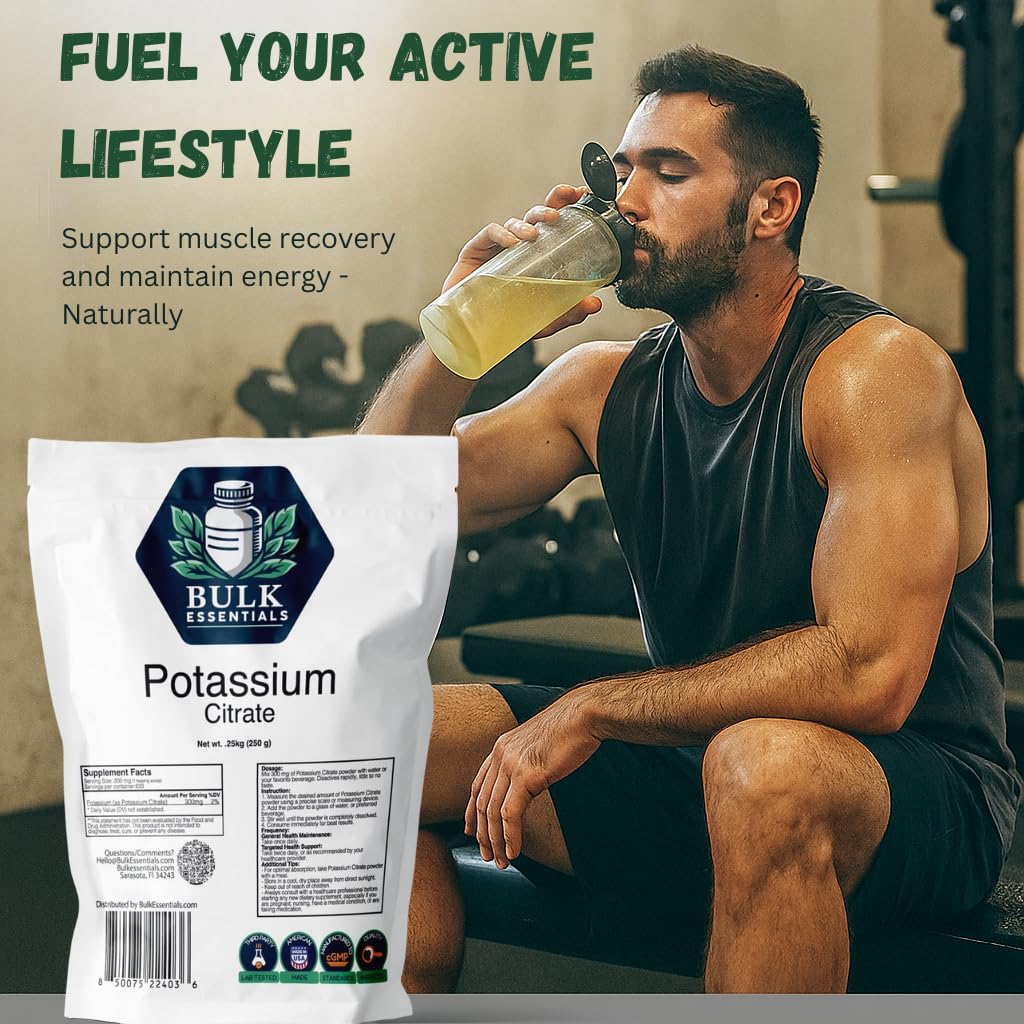 Bulk Essentials Potassium Citrate Supplement Powder 8.8 Ounce