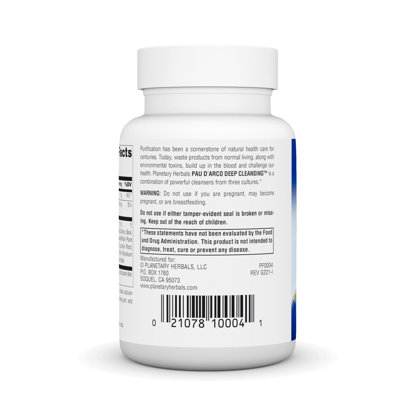 Planetary Herbals PAU D'Arco 735 mg Tablets, 72 Tablets