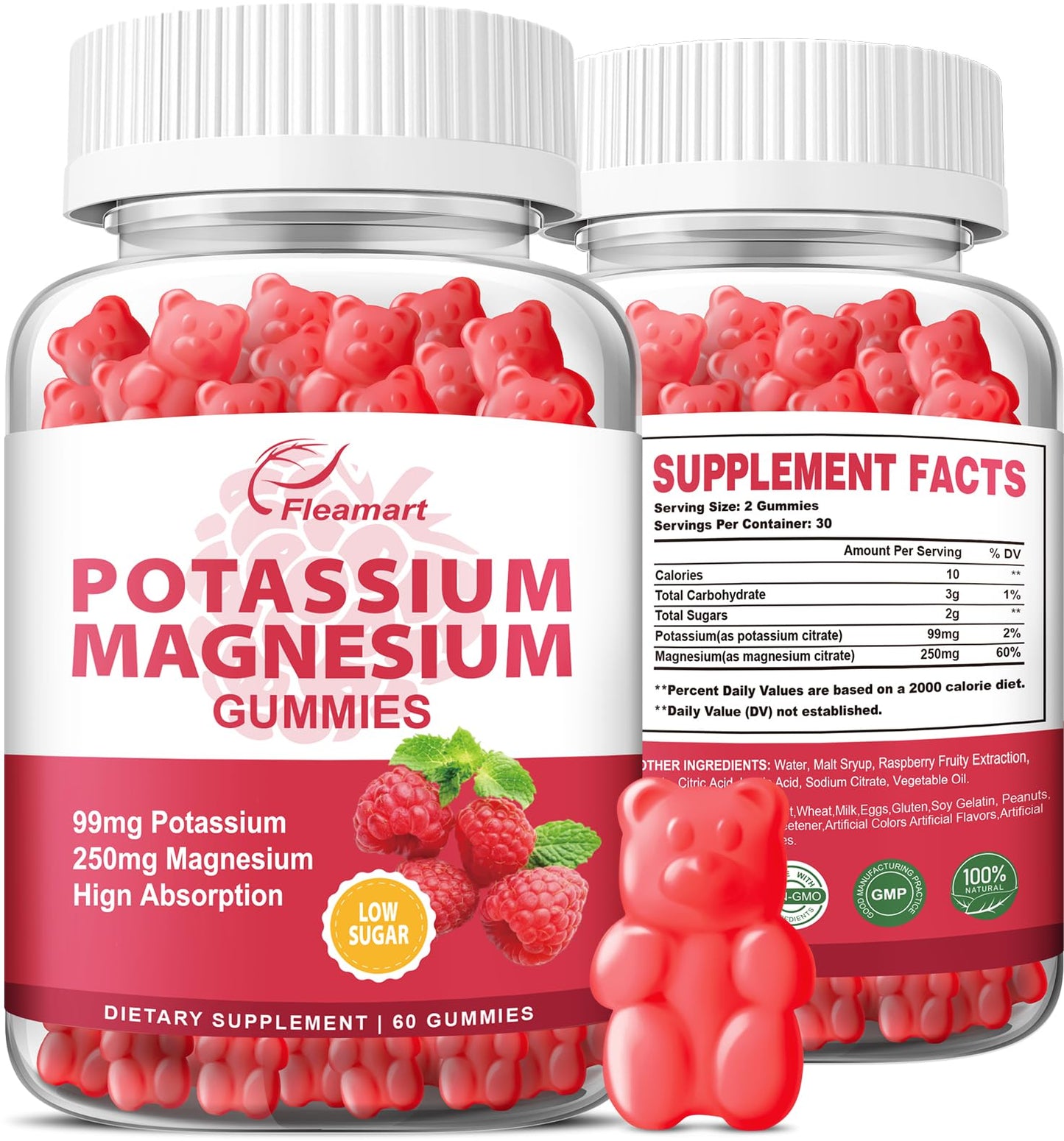 Fleamart Potassium Magnesium Gummies Potassium Citrate 99mg (Gummy) 120