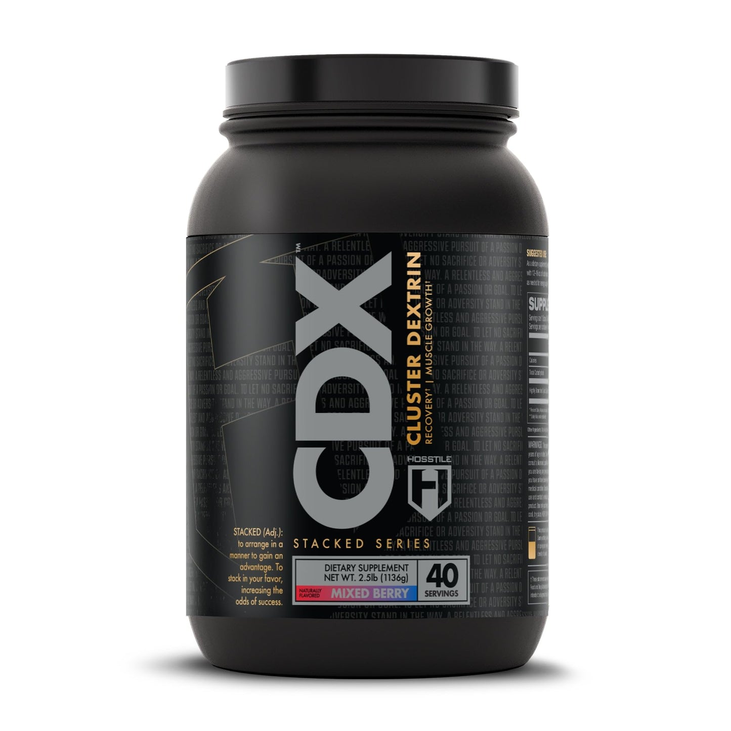 HOSSTILE CDX Cluster Dextrin Powder - Highly Branched Cyclic Dextrin HBCD Carb Powder, 40 Servings